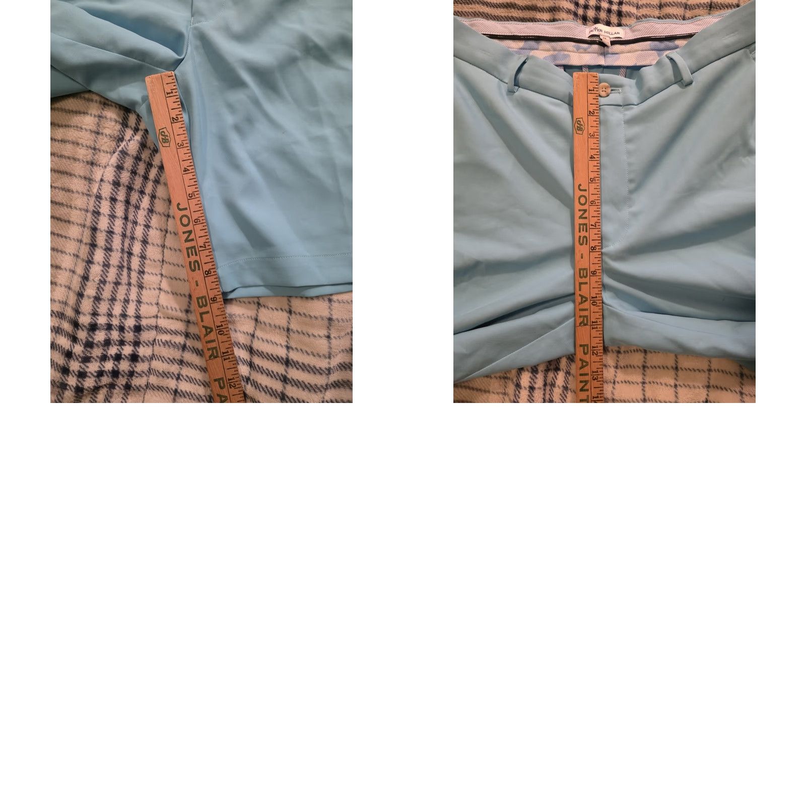 Peter Millar Peter Millar Salem Performance Golf Shorts Light Blue Men's 34 9 Inseam Flat Front Zip Pockets Stretch Chino Shorts Casual Summer 9" Inseam Mens Size US 34 / EU 50 - 8 Thumbnail