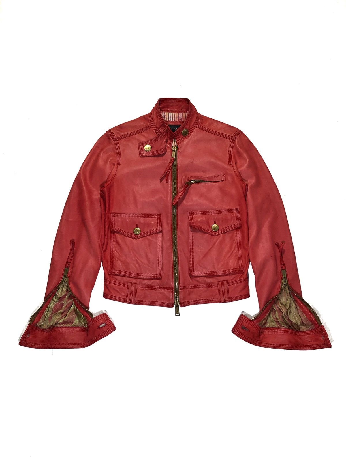 image of Archival Clothing x Dsquared2 Sendoffers Dsquared2 Leather Jacket, Men's (Size Medium)