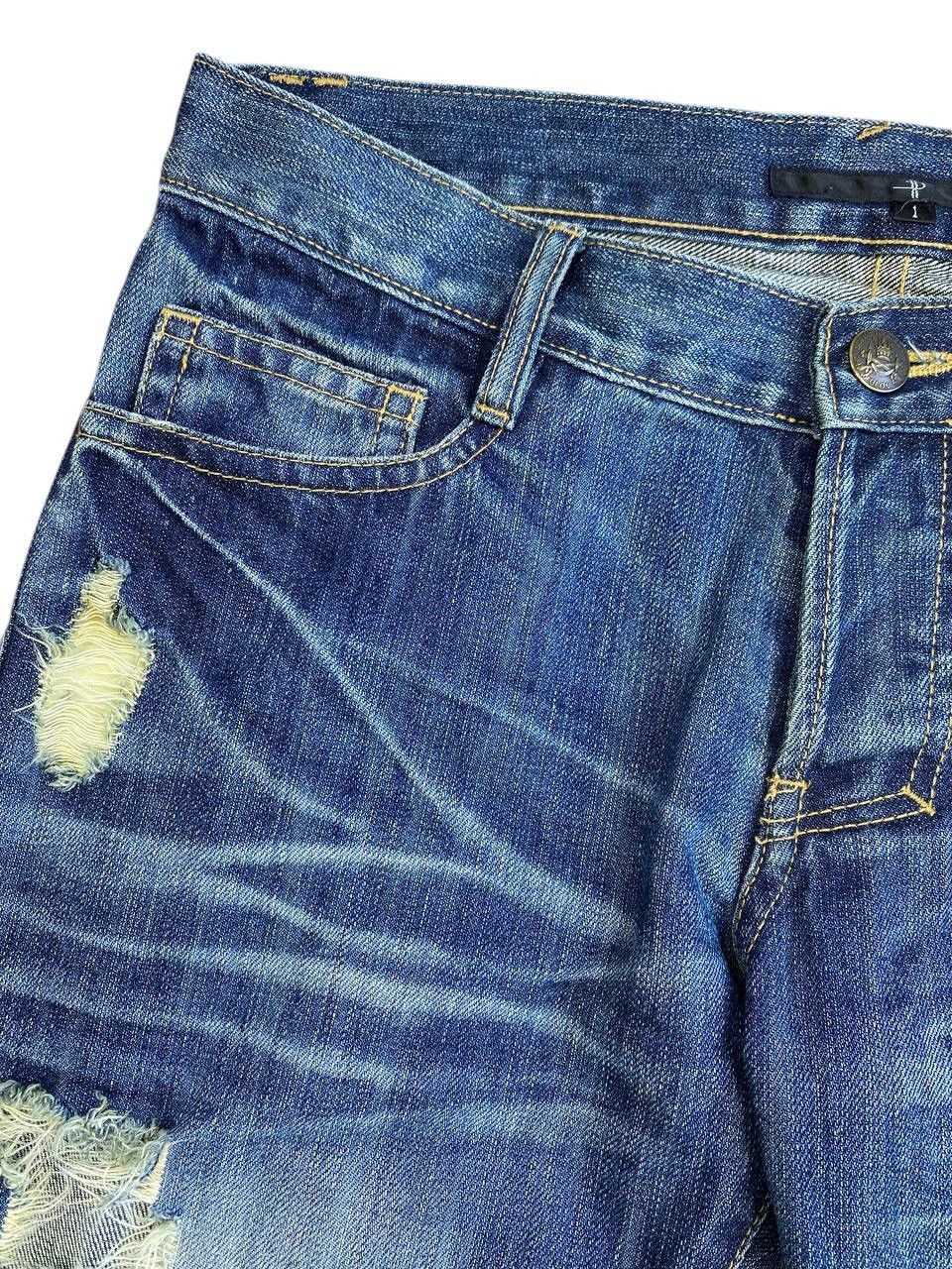Japanese Brand 2000’s Y2K NO ID Thrashed Slim Straight Denim Size US 32 / EU 48 - 4 Thumbnail