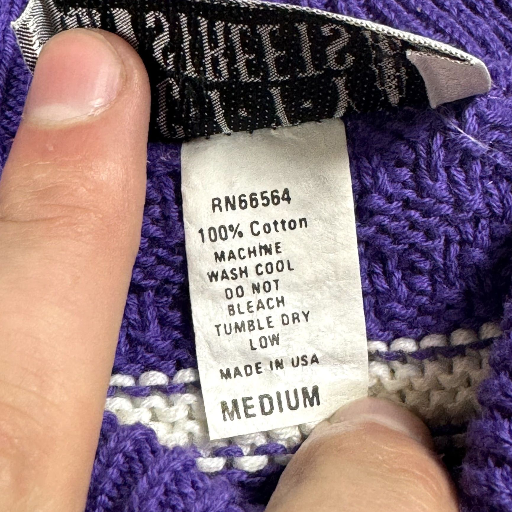 Vintage VINTAGE City Streets Knit Sweater M Purple Striped 90s Retro Pullover Unisex Size US M / EU 48-50 / 2 - 4 Thumbnail