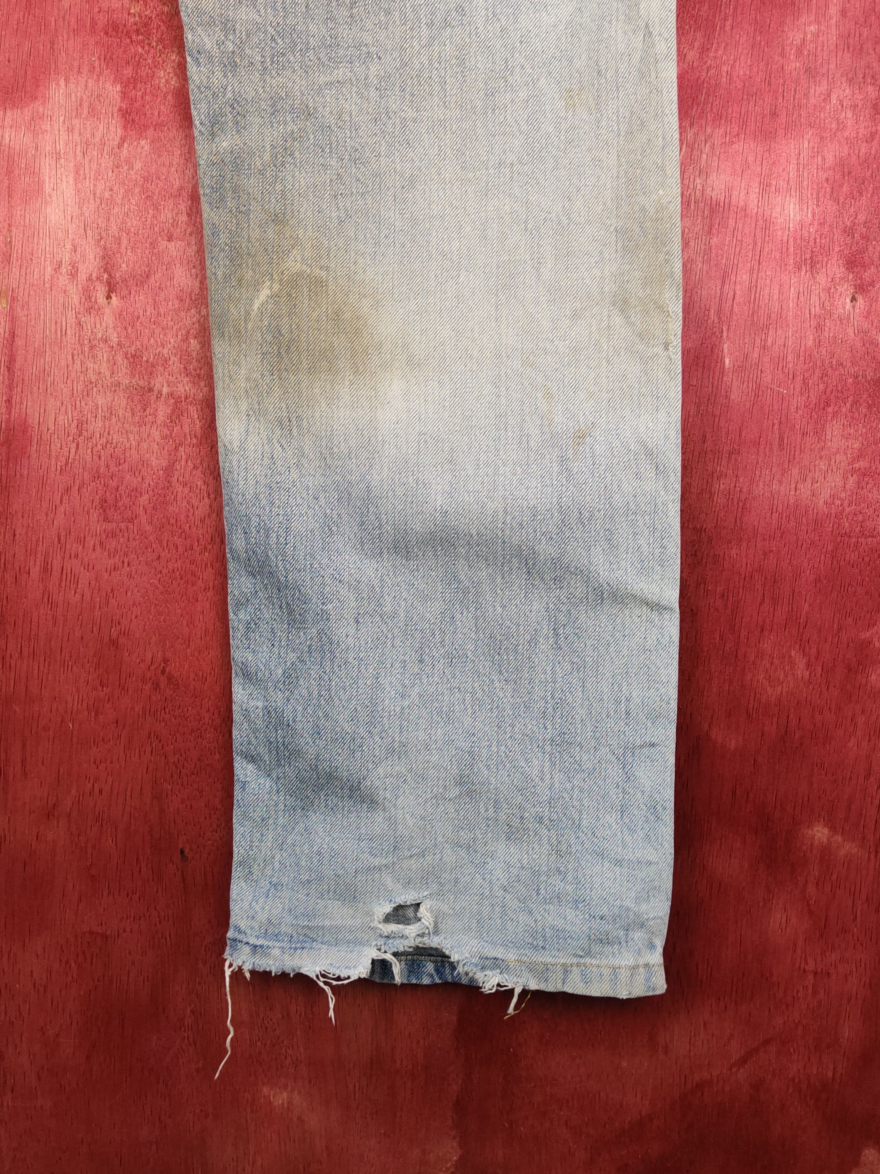 Edwin Edwin Blue Faded Distressed Ripped Jeans #S1636 Size US 31 - 14 Thumbnail
