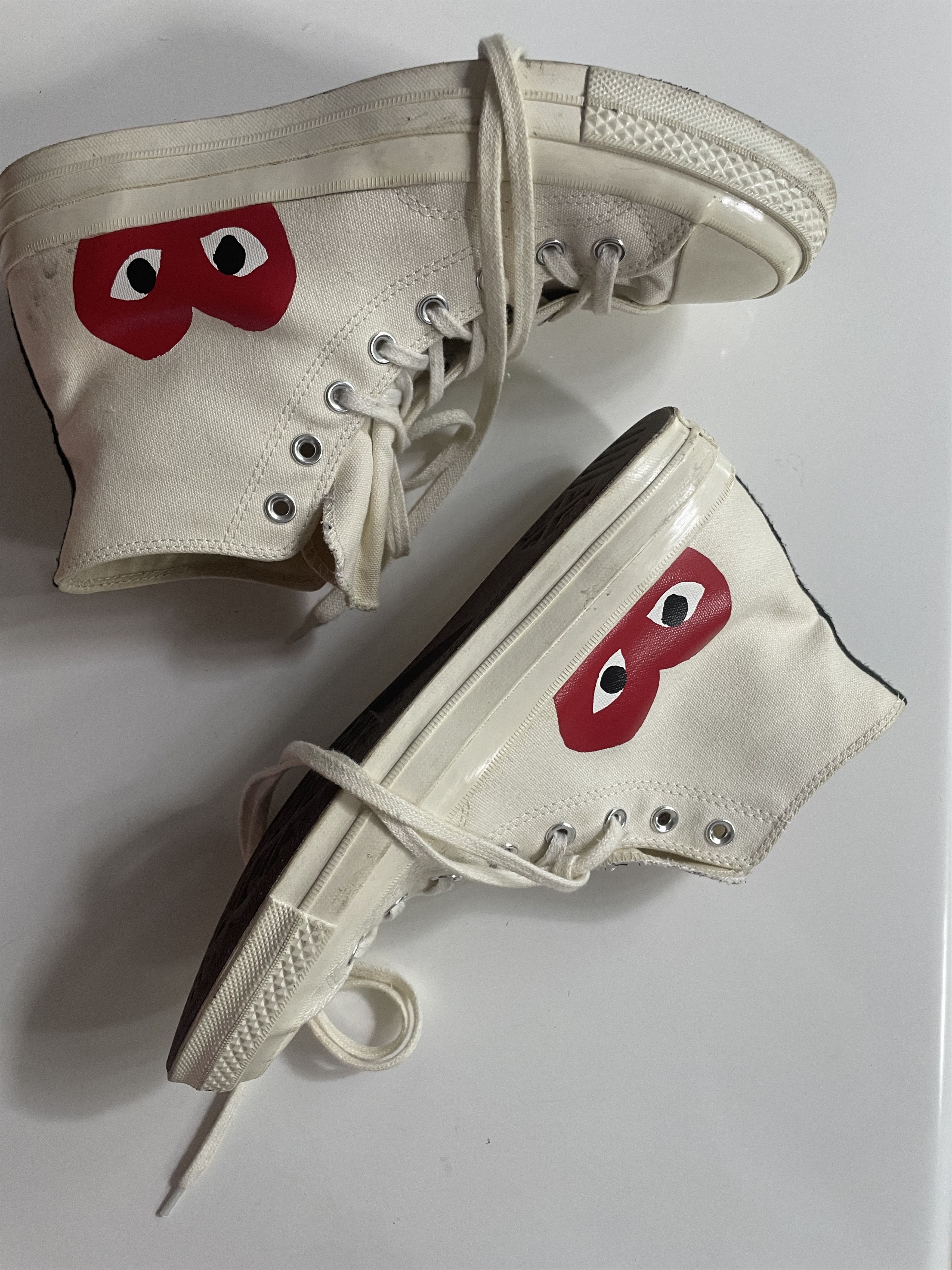Comme des Garcons × Converse 💥💥 CONVERSE Chuck Taylor All Star 70 Hi - CDG PLAY White Size US 10 / EU 43 - 3 Thumbnail