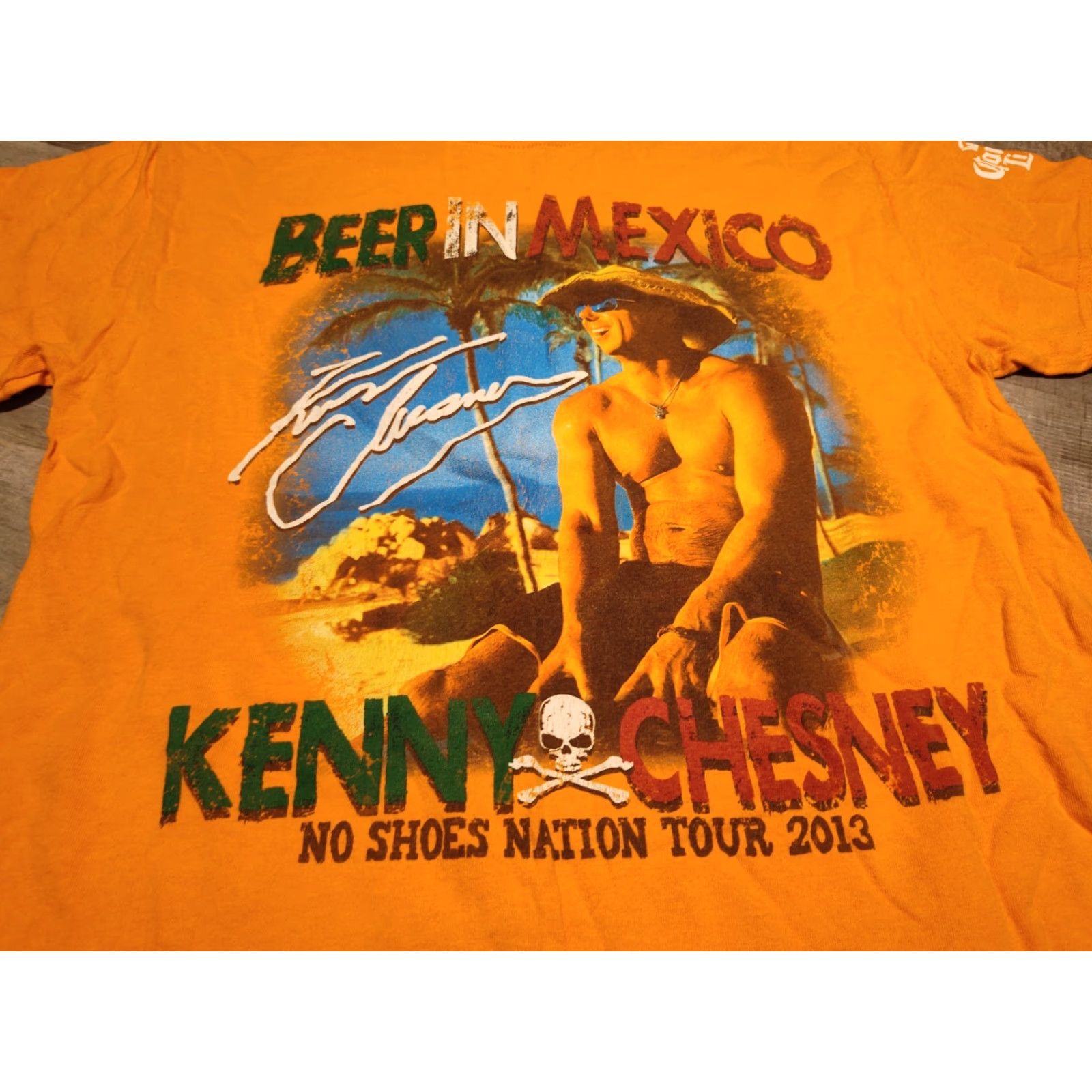 Gildan VINTAGE Kenny Chesney Beer In Mexico Tour T-Shirt Men’s Size M Cotton Orange 2013 Graphic Print Casual Size US M / EU 48-50 / 2 - 3 Thumbnail