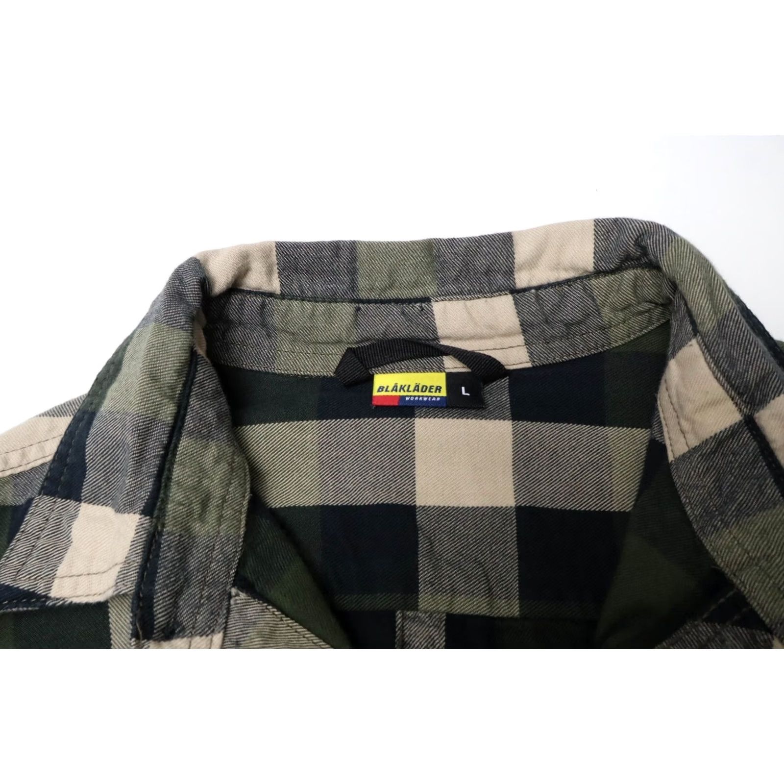 Vintage BLAKLADER Workwear Shirt Men's LARGE Collared Checked Patched Pockets Size US L / EU 52-54 / 3 - 7 Thumbnail