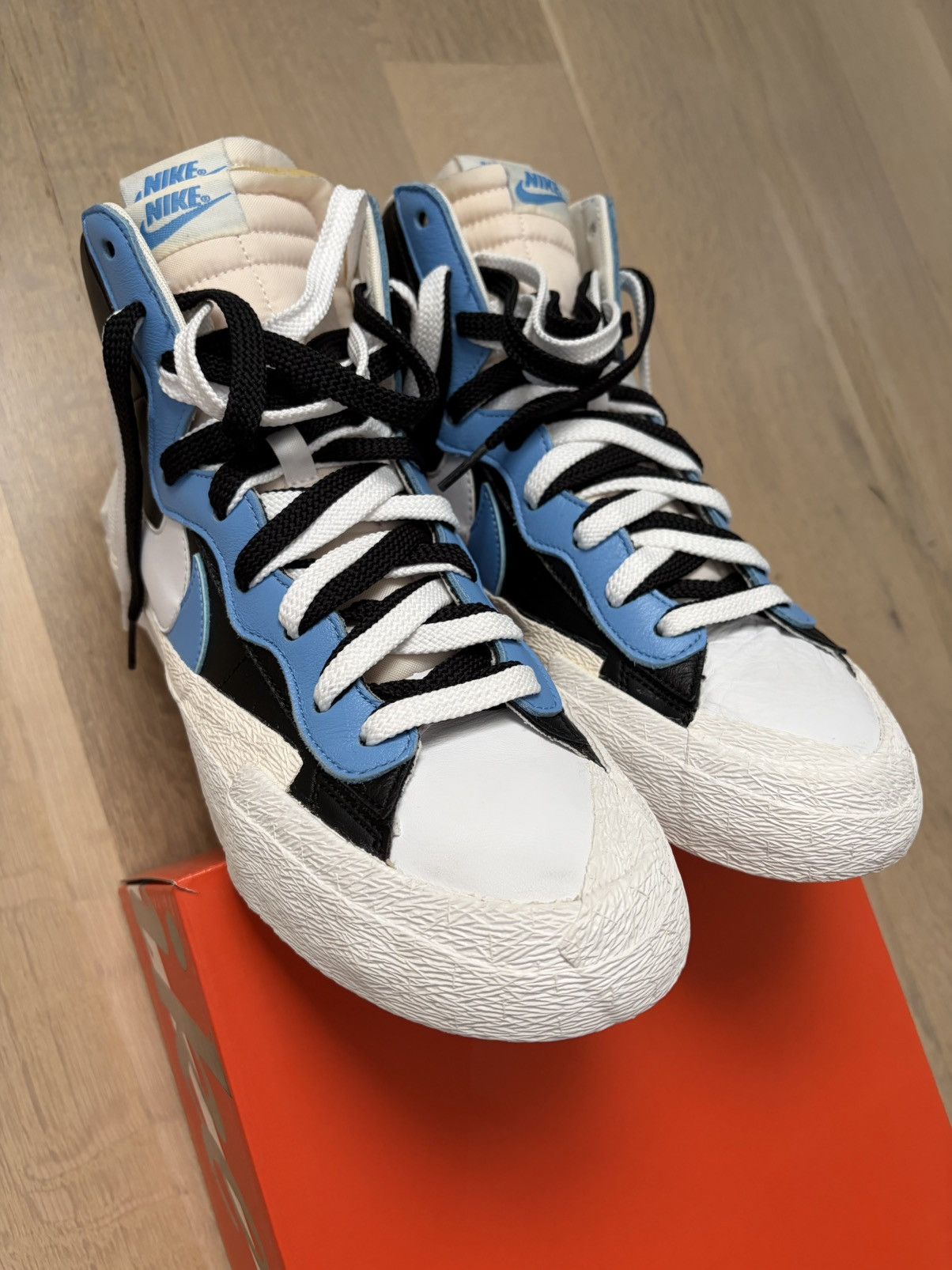 Nike × Sacai Nike x Sacai Blazer Mid Black Legend Blue 2019 BV0072-001 Size US 10 / EU 43 - 3 Thumbnail