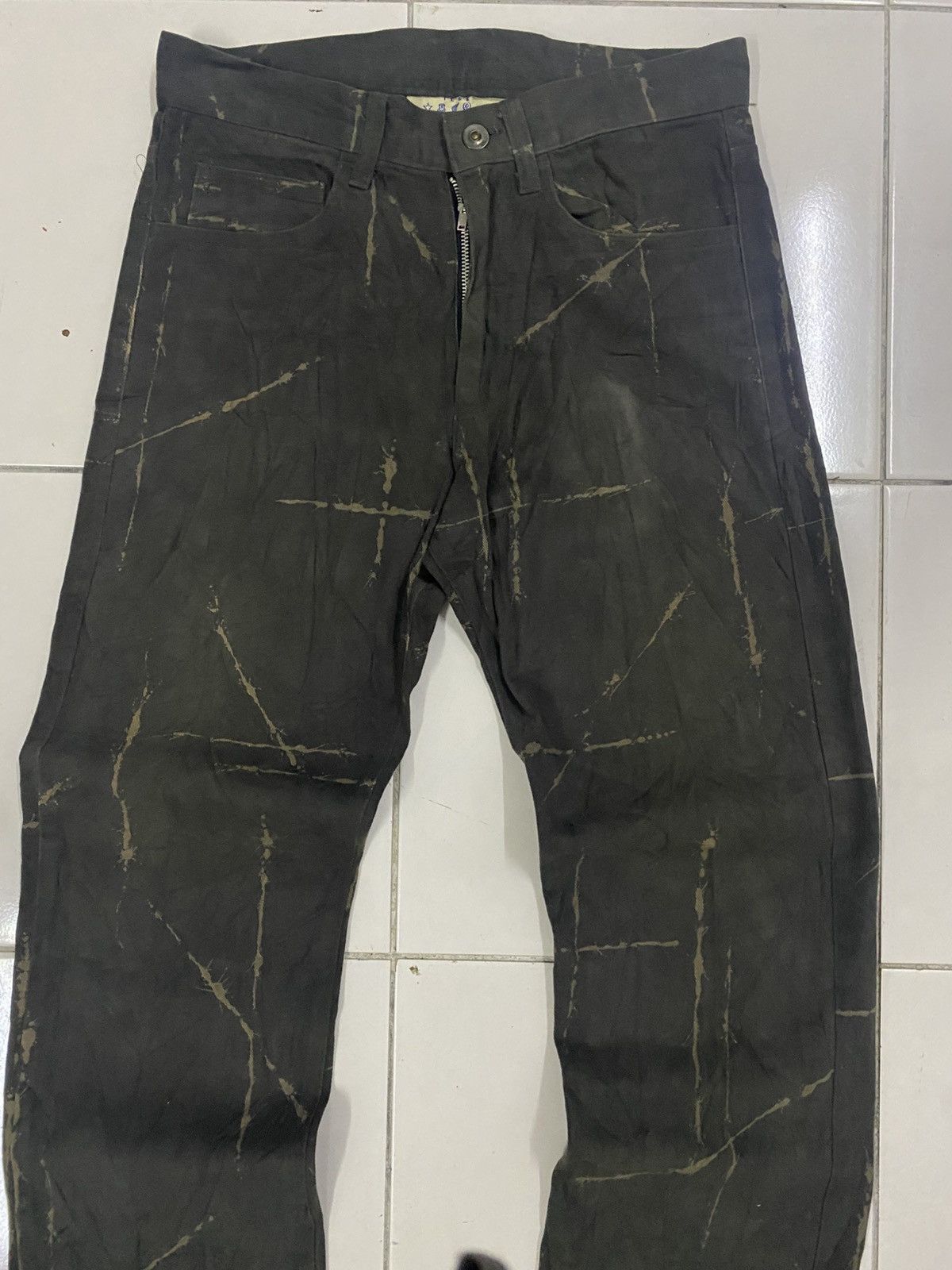 Japanese Brand VTG TESS HIRO Japan Distressed Scratch Denim Pants Size US 30 / EU 46 - 6 Thumbnail