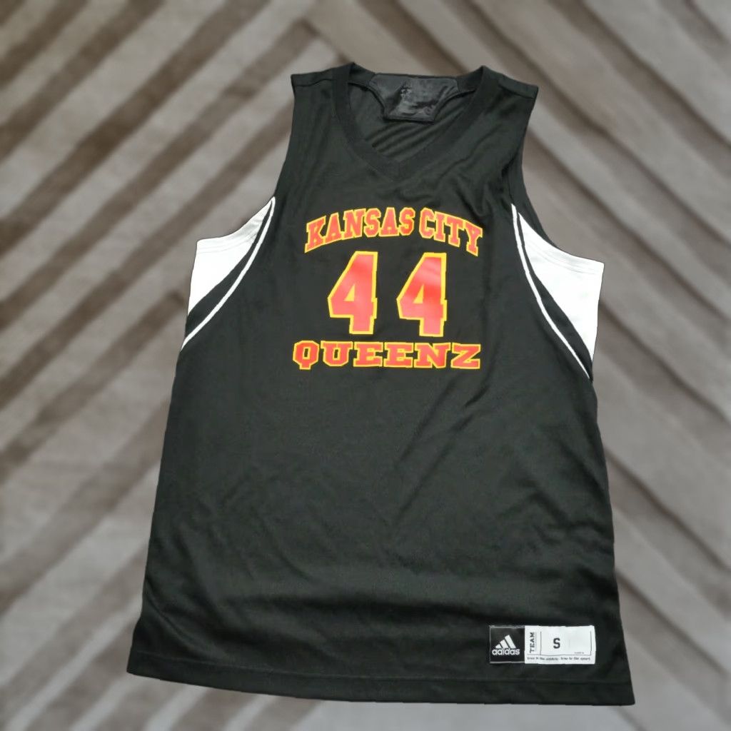 Adidas Adidas Basketball Jersey Womens Small Black White Kansas City Queenz Basketball Jersey Size S / US 4 / IT 40 - 1 Thumbnail