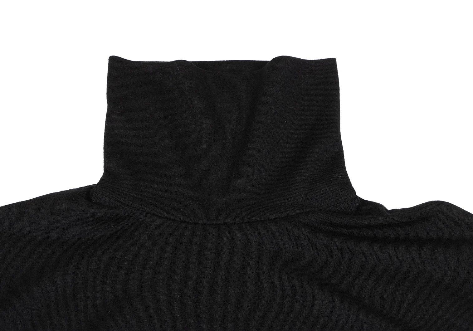 Yohji Yamamoto Wool Turtle Neck Cut Sewn Top with Zipper in Black Size US L / EU 52-54 / 3 - 4 Thumbnail