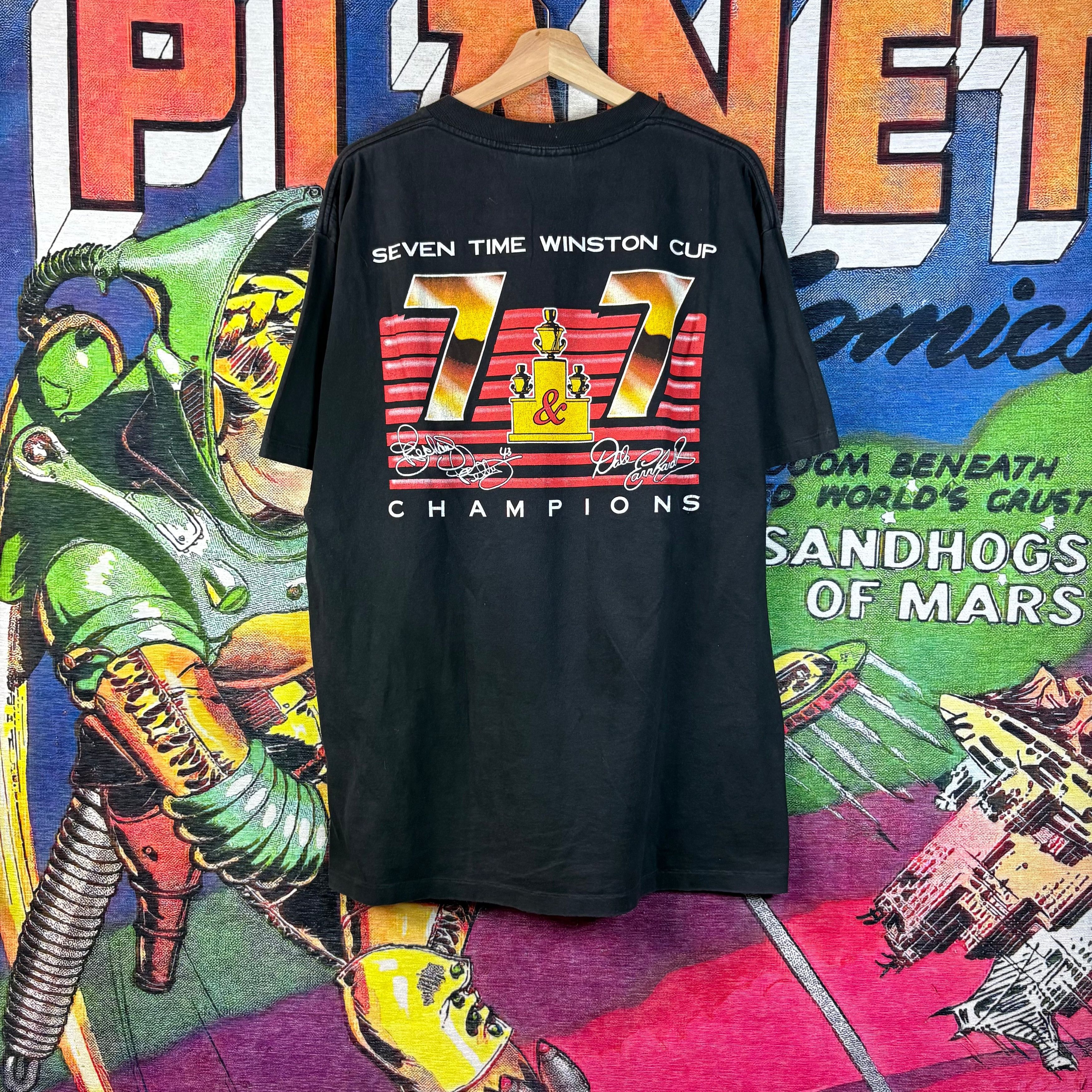 NASCAR Vintage 1995 Dale Earnhardt Richard Petty NASCAR Tee Size US XL / EU 56 / 4 - 6 Thumbnail