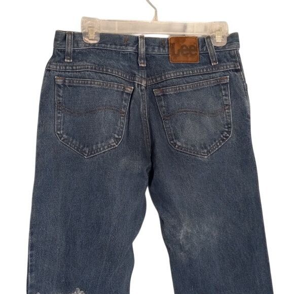 Lee Lee 31x30 Jeans Mens Regular Fit Vintage Denim Blue Distress Size US 31 - 6 Thumbnail