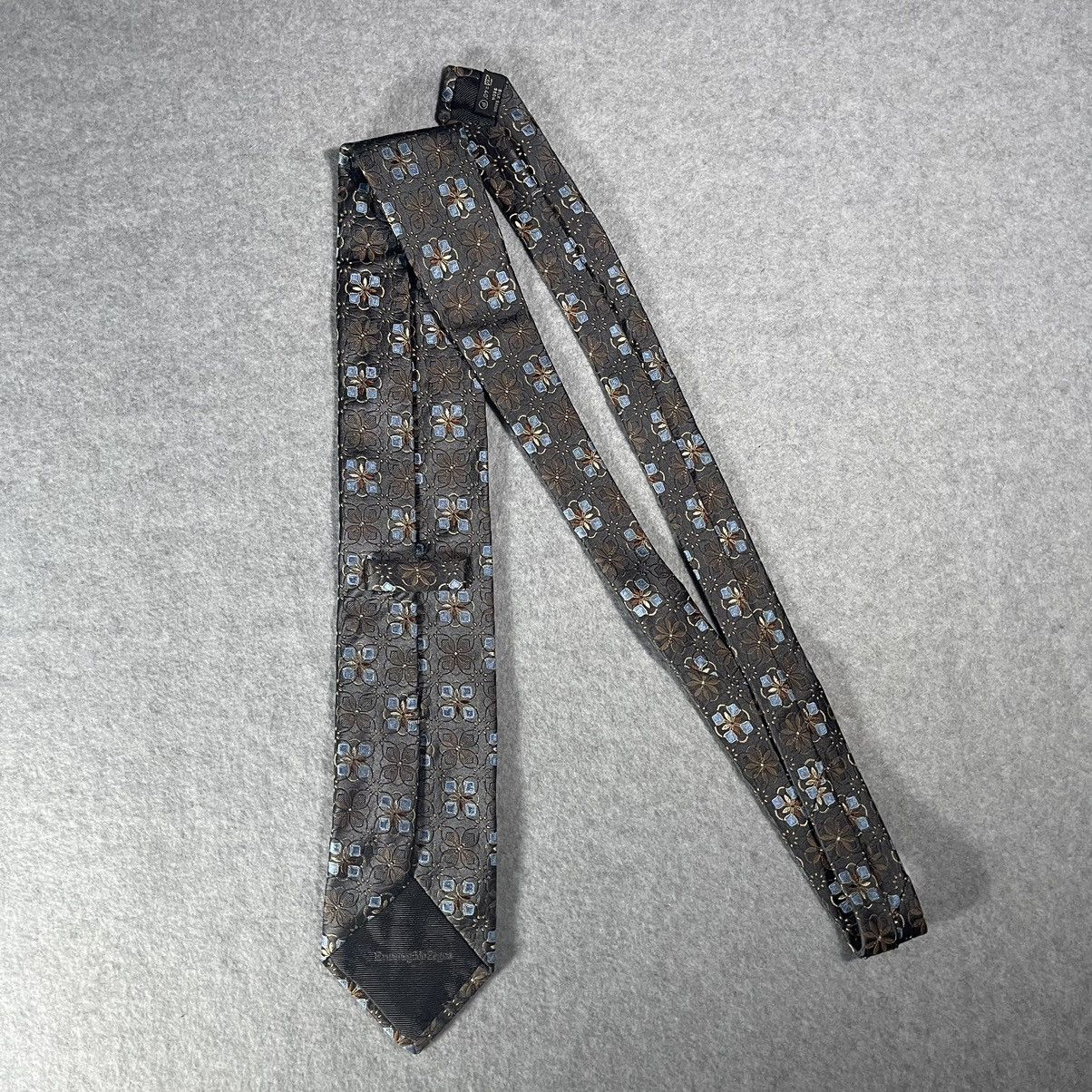 Ermenegildo Zegna Ermenegildo Zegna Silk Men’s Tie in Brown With Flower Prints Size ONE SIZE - 2 Thumbnail