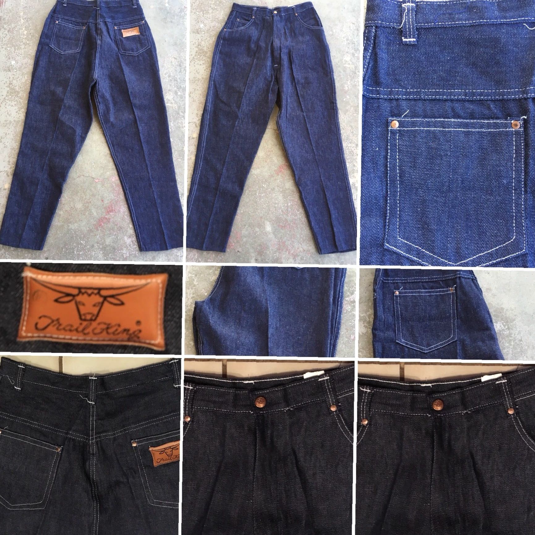 Vintage VINTAGE Trail King Jeans High Waist Size 16 28” Waist Western Rockabilly Denim Blue Casual Mens Size 38" / US 16 / IT 52 - 3 Thumbnail