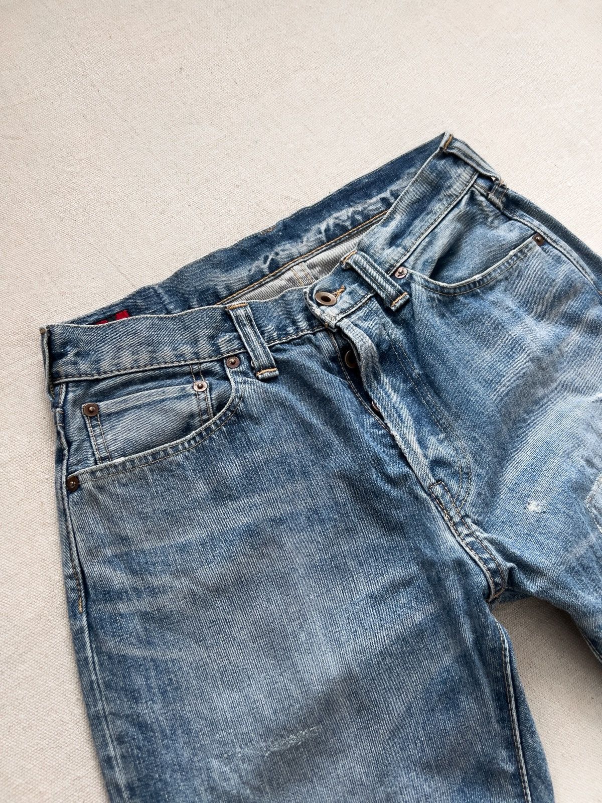 BRU NA BOINNE Bru Na Boinne Distressed Japanese Denim 30” Size US 30 / EU 46 - 7 Thumbnail