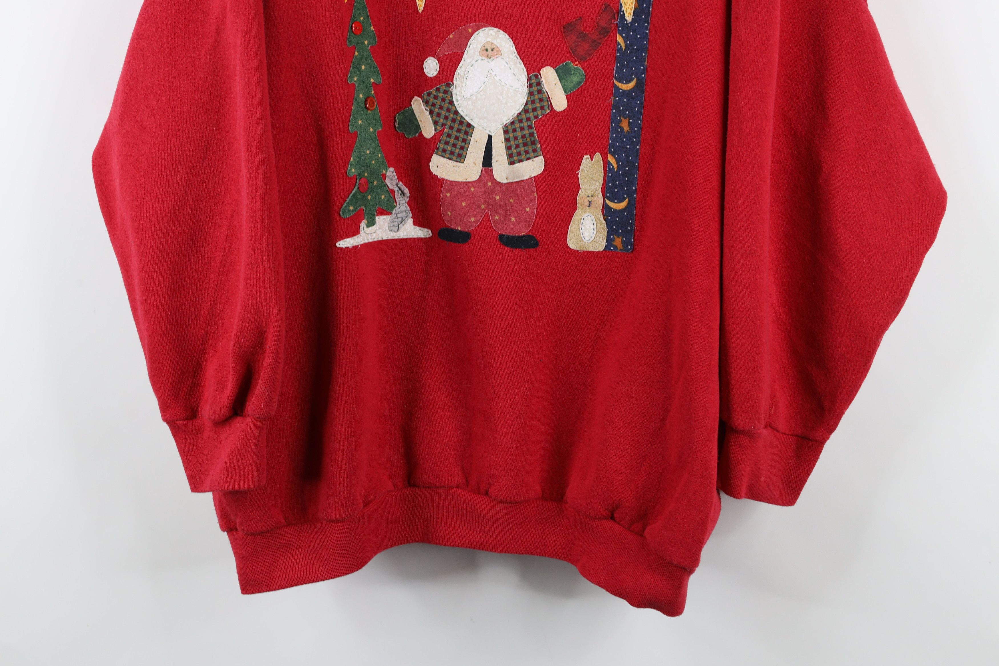 Vintage Vintage 90s Streetwear Christmas Santa Claus Sweatshirt USA Size 3XL / US 20-22 - 3 Thumbnail