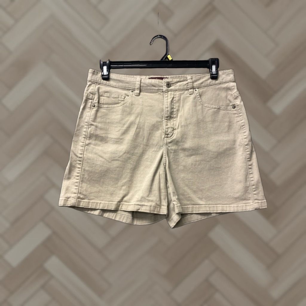Lee VINTAGE Lee Womens Shorts Size 14 Cotton Chino Mid Rise Gray Casual Activewear Size 36" / US 14 / IT 50 - 1 Thumbnail