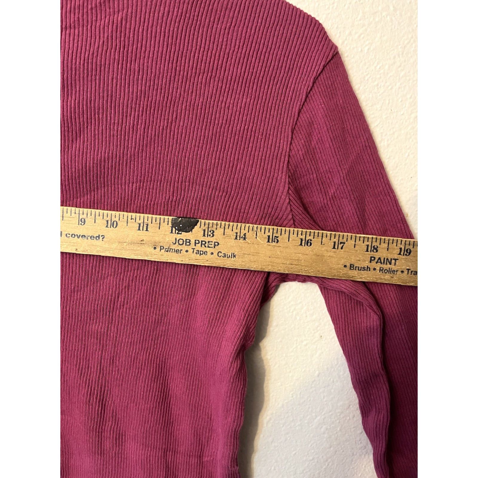 Eddie Bauer Eddie Bauer Knit Top Round Neck 3/4 Sleeve Cotton Tee Sz XS Maroon Size XS / US 0-2 / IT 36-38 - 5 Thumbnail
