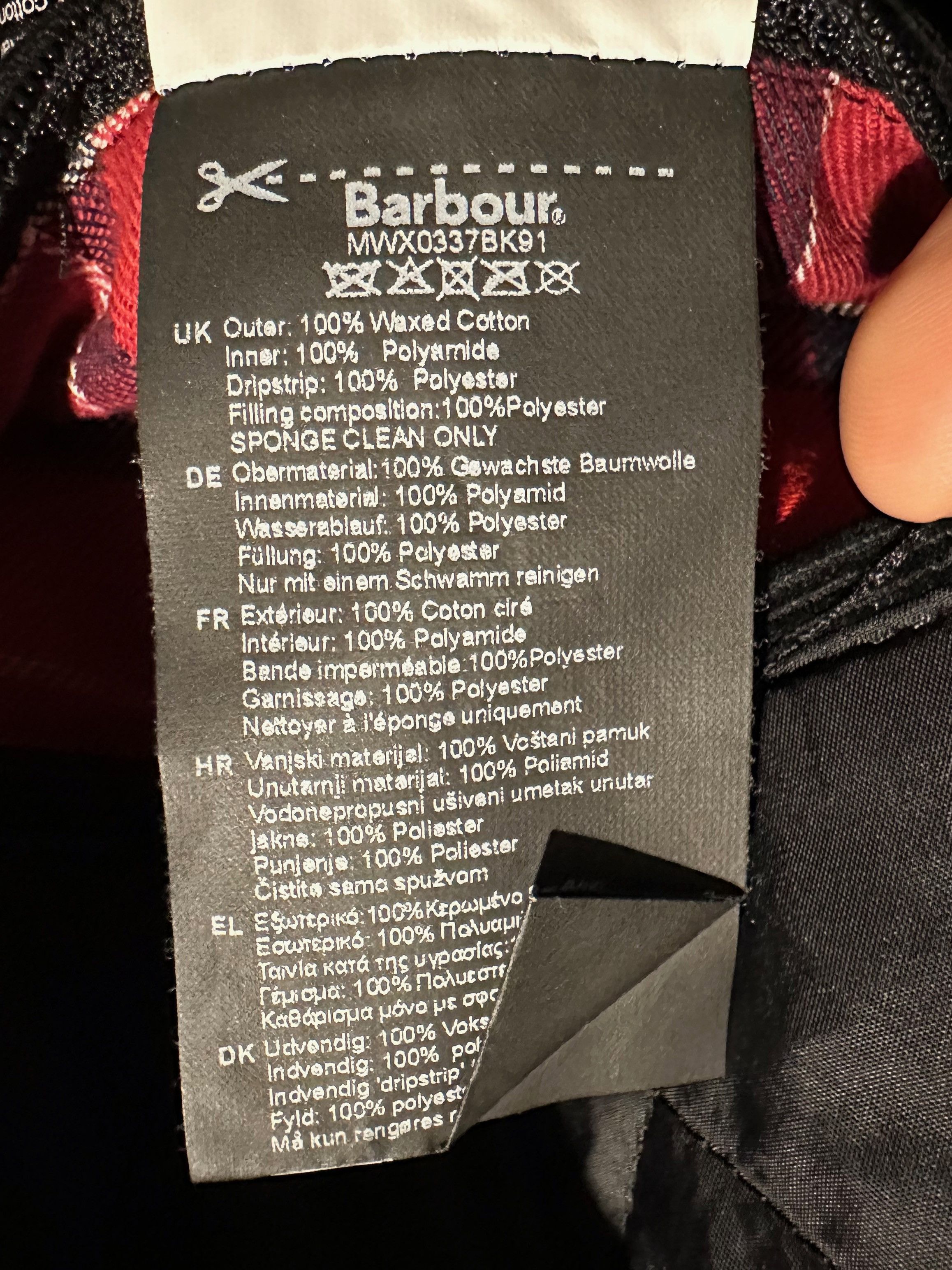 Barbour Barbour International Duke black waxed jacket MWX0337BK91 Size US S / EU 44-46 / 1 - 14 Thumbnail