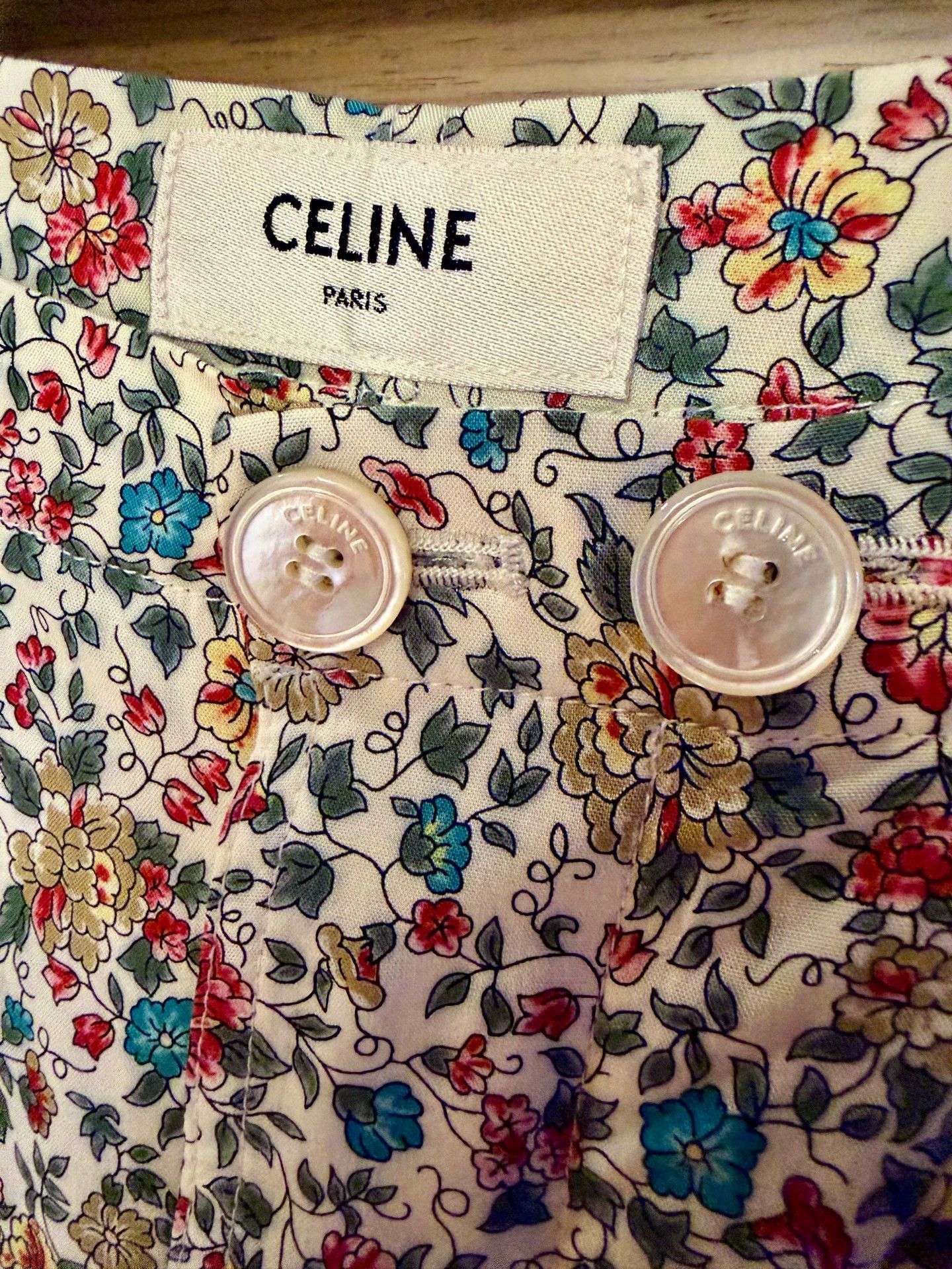 Celine CELINE 2021SS Runway Floral Oversized Pants Size US 29 - 2 Thumbnail