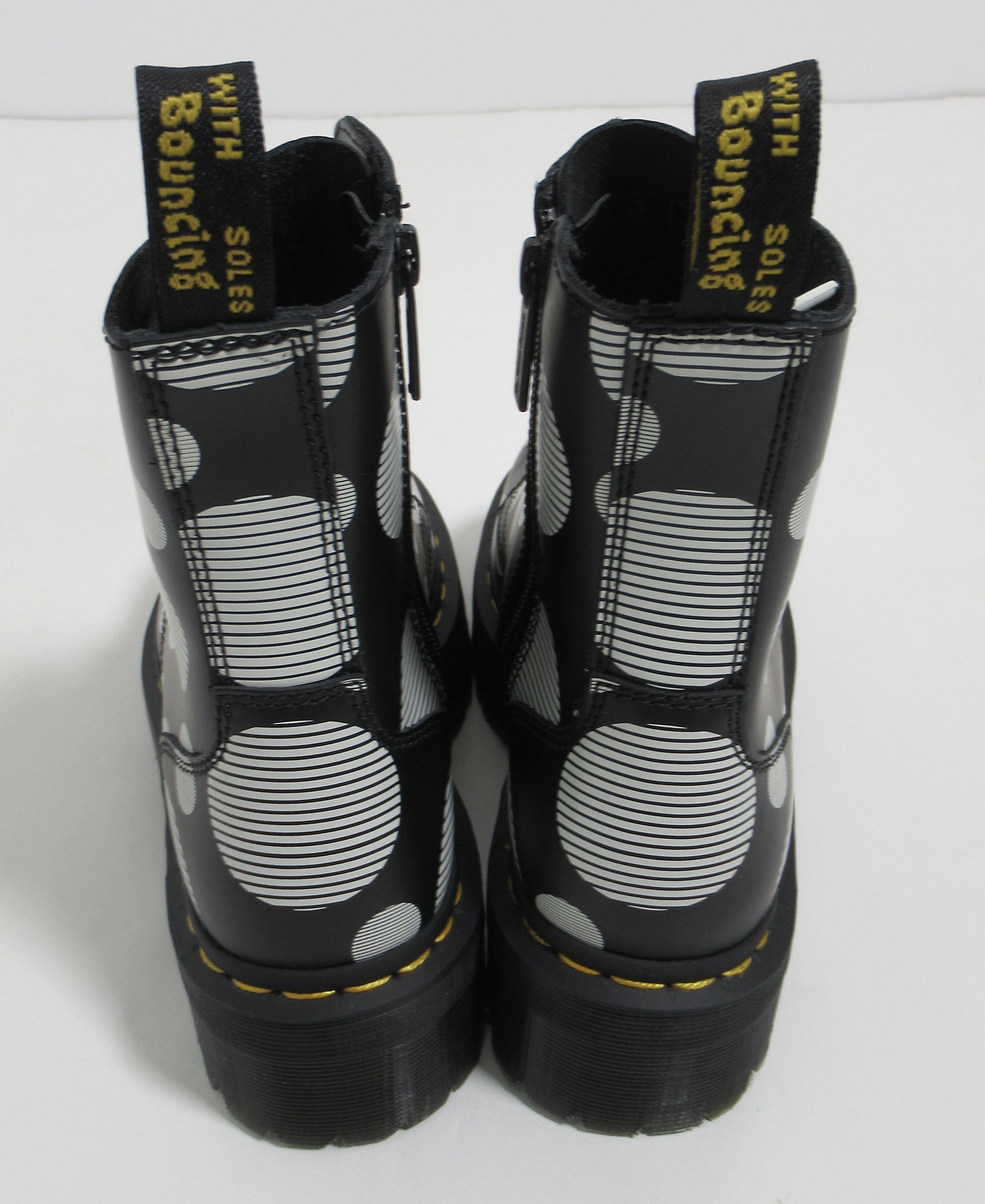 Dr. Martens Dr Martens Jadon Polka Dot Smooth Leather Platform Boot Size US 6 / IT 36 - 4 Thumbnail