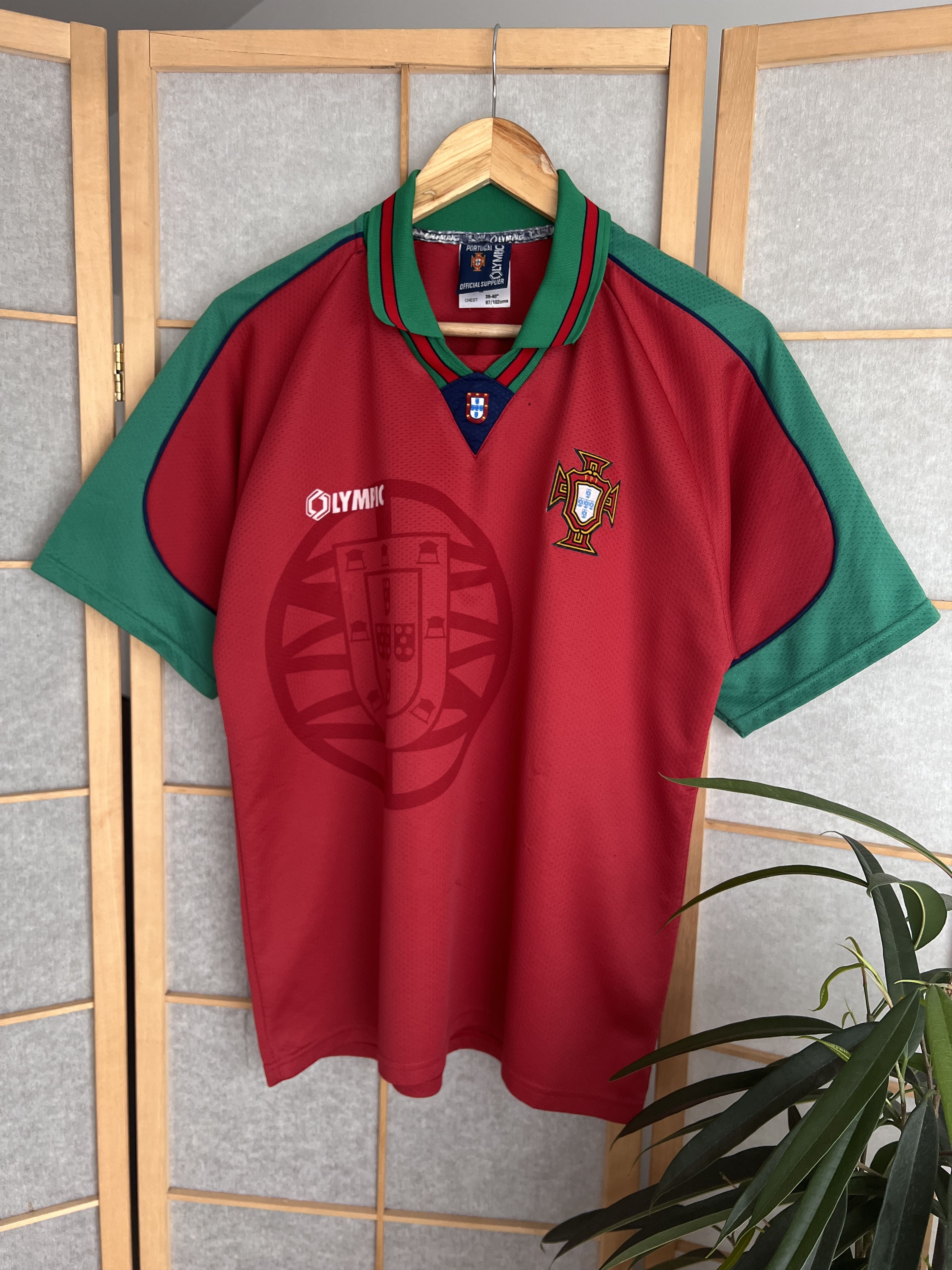 Vintage Rare! Olympic FC Portugal 1996 home football jersey soccer Size US M / EU 48-50 / 2 - 2 Thumbnail