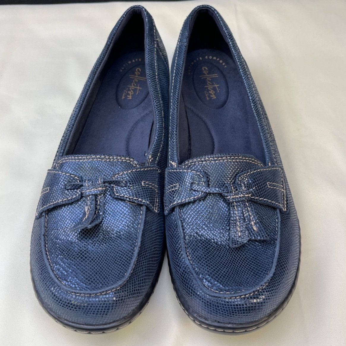Clarks Collection by Clarks Women's Blue Shoes/Loafers Size 9.5 SKU Size US 9.5 / IT 39.5 - 3 Thumbnail