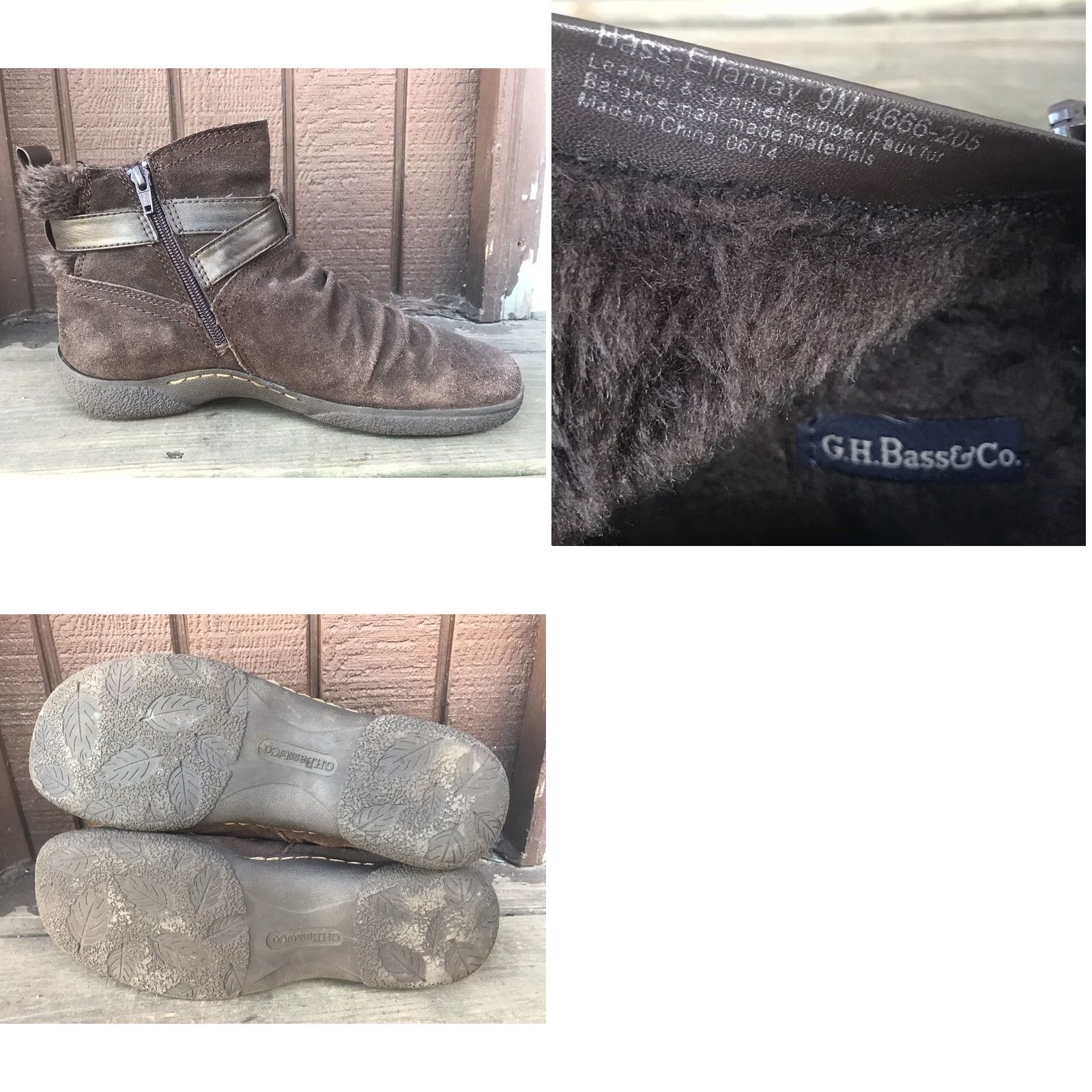 Vintage VINTAGE BASS ELLAMAY WOMENS SZ 9M BROWN LEATHER SIDEZIP BUCKLE MONKSTRAP ANKLE BOOTS-377 Size US 9 / IT 39 - 8 Thumbnail