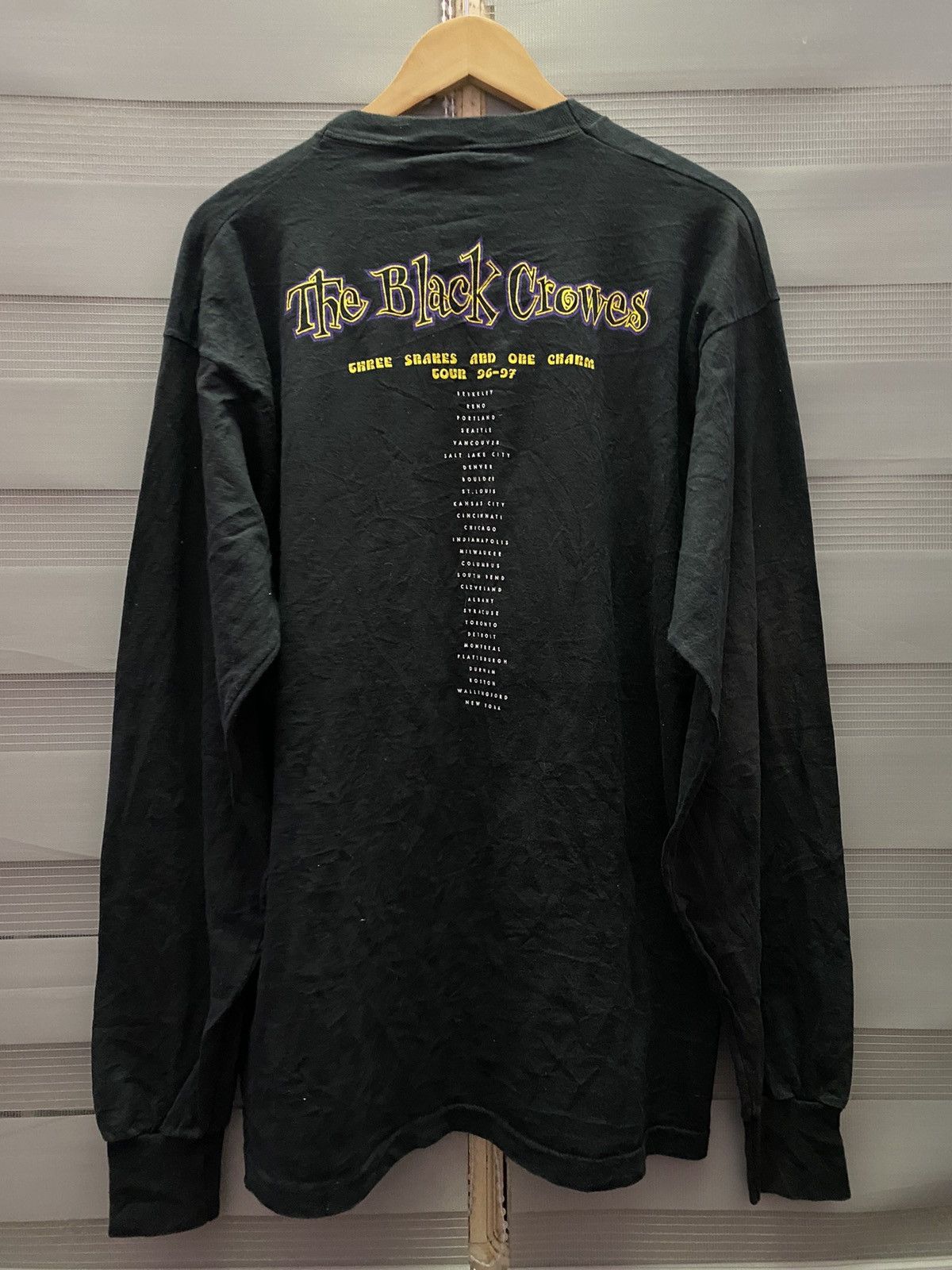 Band Tees Vintage 1996/1997 The Black Crowes 3 Snakes & 1 Charm Tour Size US XL / EU 56 / 4 - 4 Thumbnail