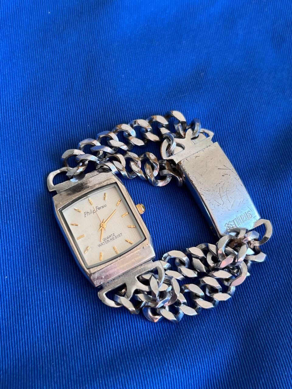 Japanese Brand × Vintage Vintage Japanese style futuristic Link ⛓ Metal Watch Size ONE SIZE - 1 Thumbnail