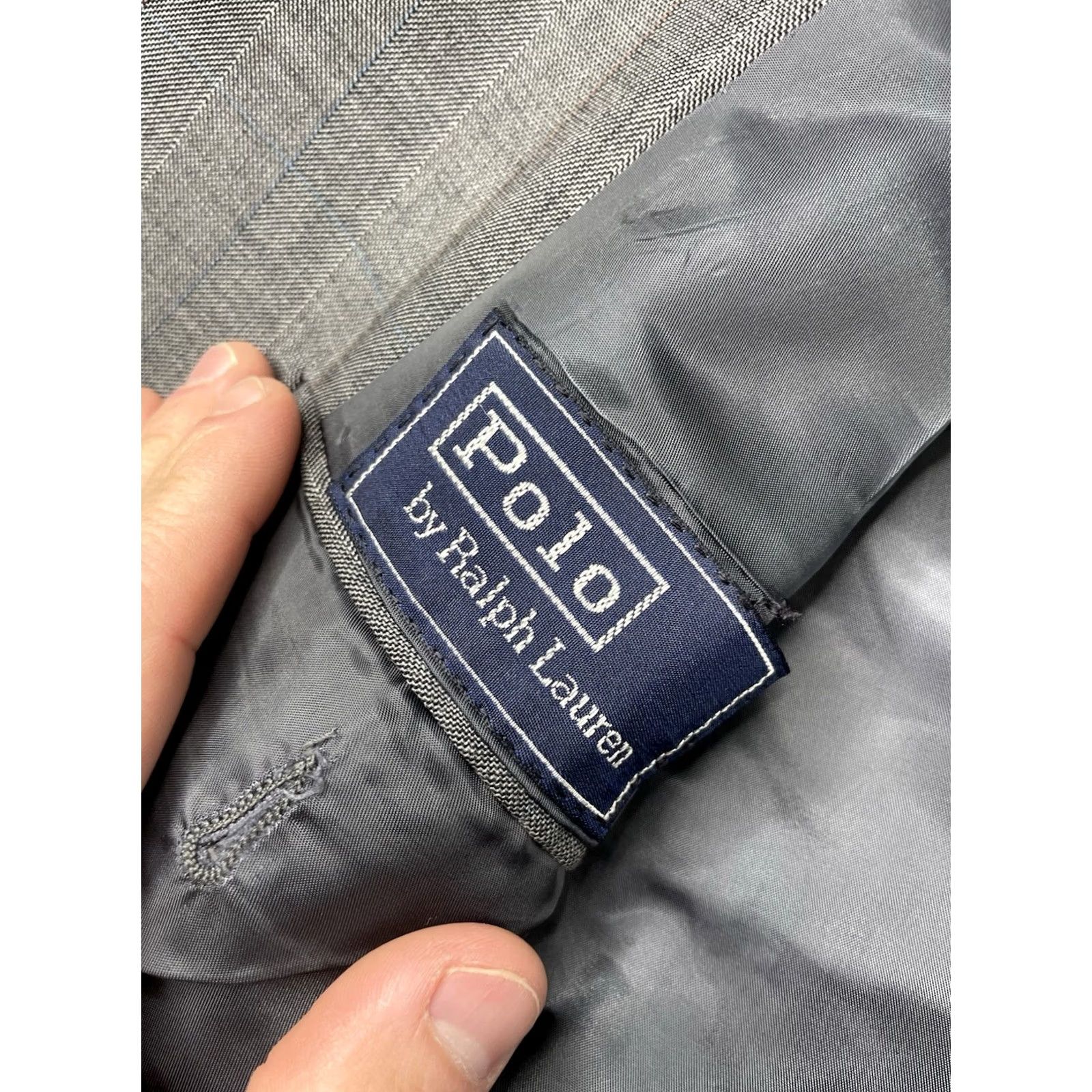 Polo Ralph Lauren VINTAGE Polo Ralph Lauren Men’s Wool Plaid Sport Coat Blazer USA Made 42L Gray 90s Size US XL / EU 56 / 4 - 4 Thumbnail