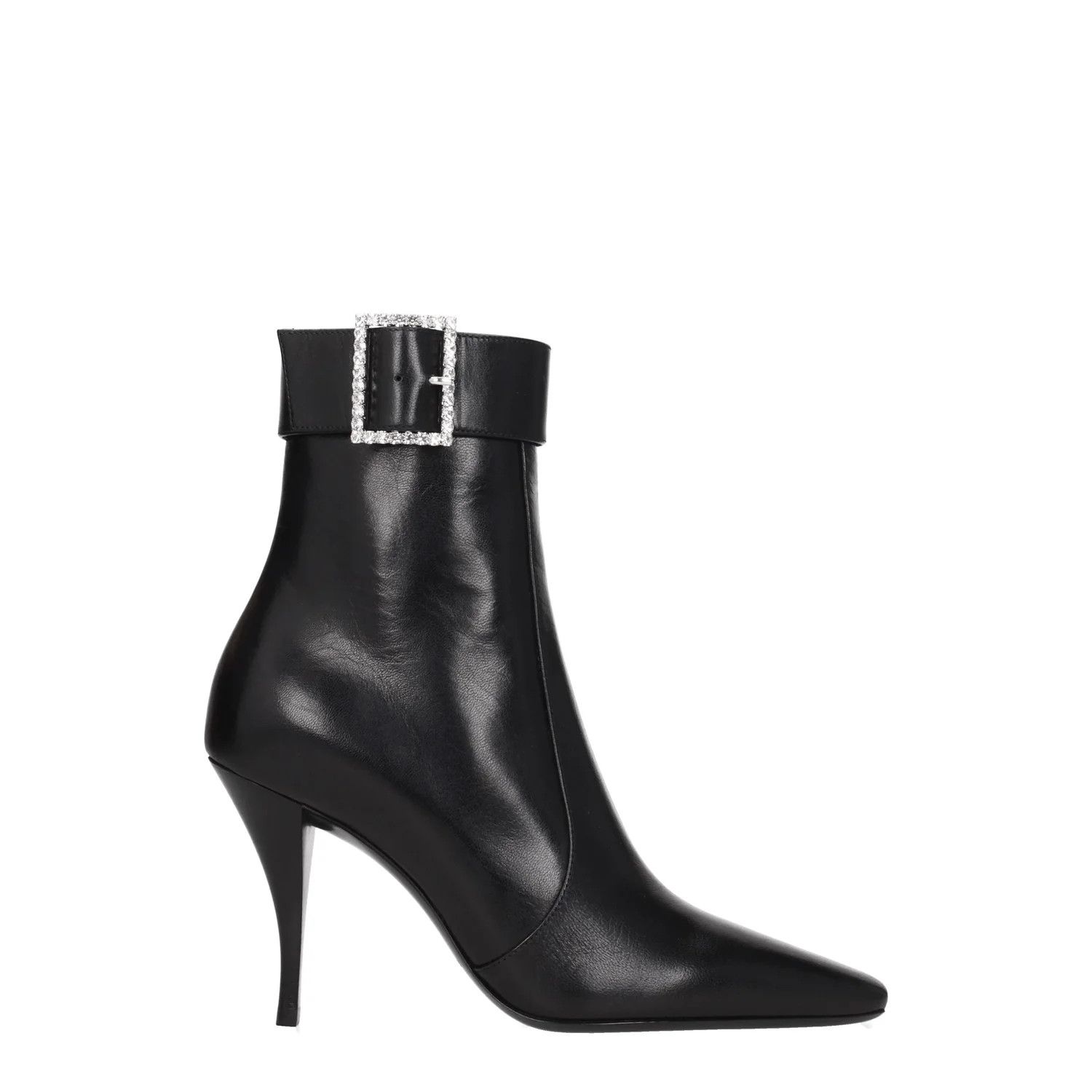 Saint Laurent Paris ob1o1e1124 Leather Ankle Boots in Black Size US 7.5 / IT 37.5 - 1 Thumbnail