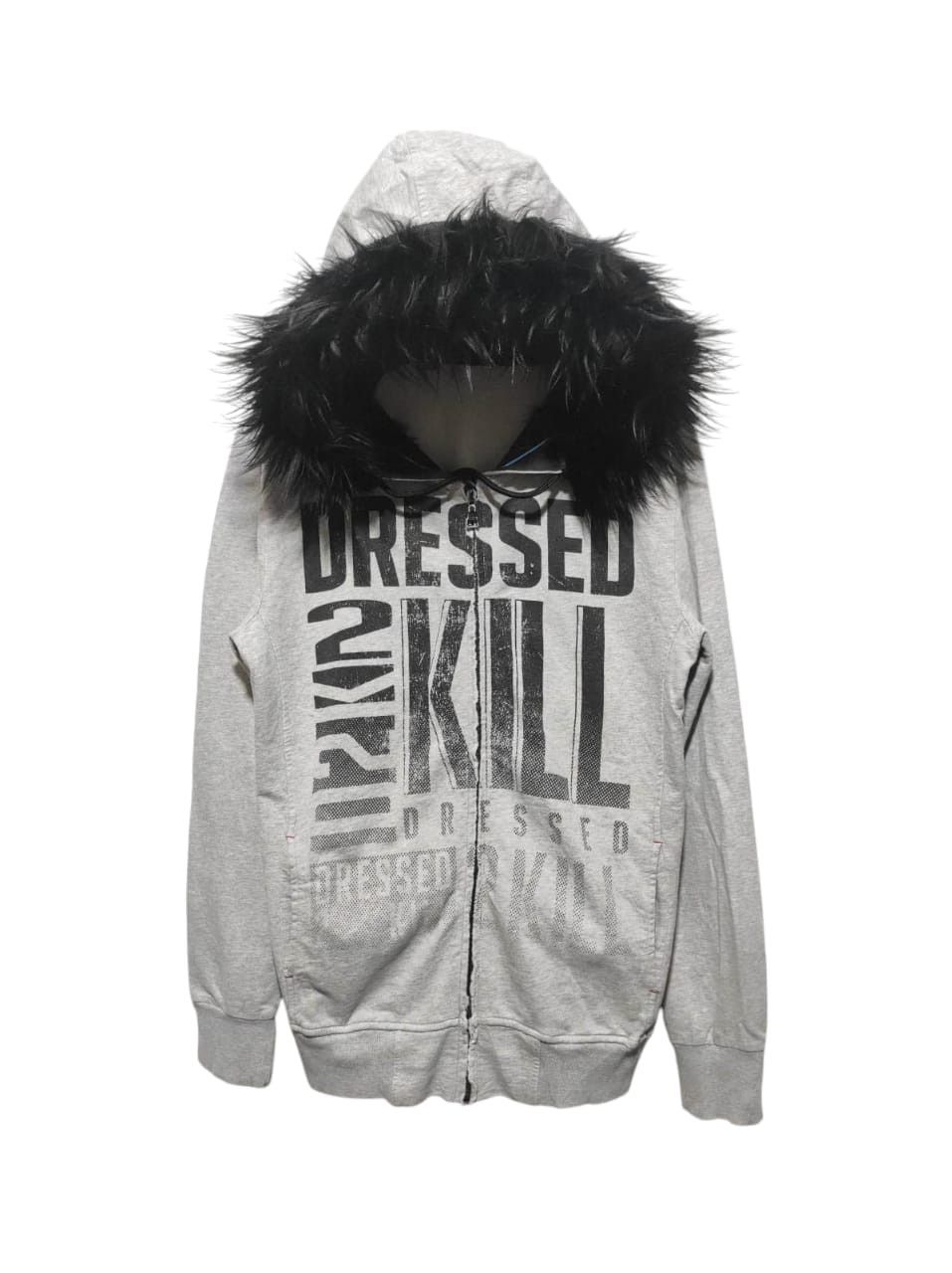 Dressed to Kill Zipper fur hoodie LGB style