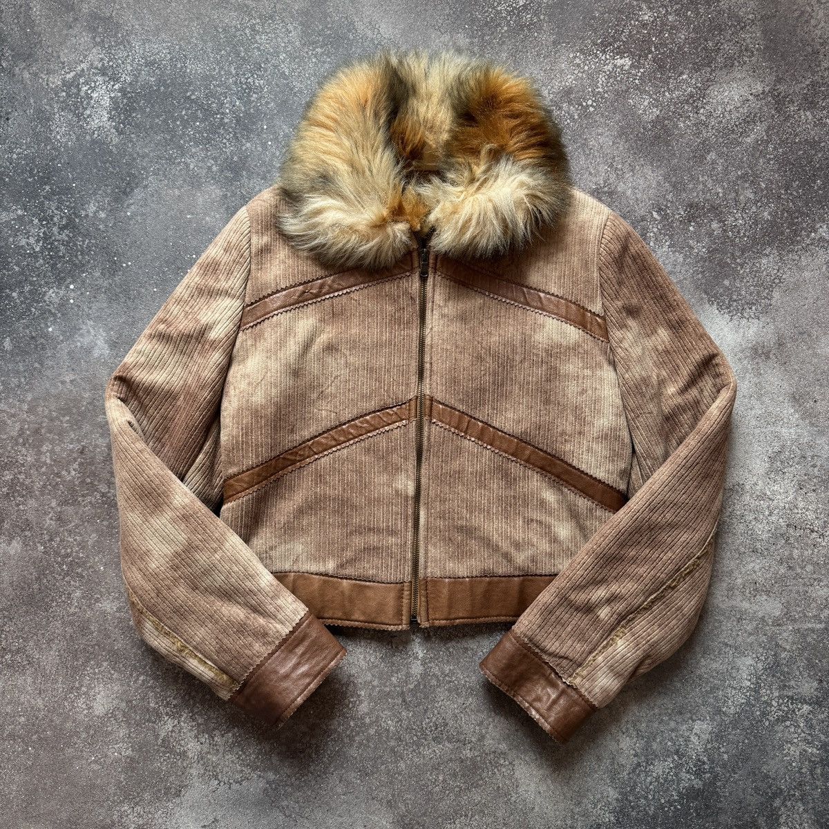 20471120 Y2K Vintage Faux Fur Aviator Shearling Cropped Jacket Size M / US 6-8 / IT 42-44 - 2 Thumbnail