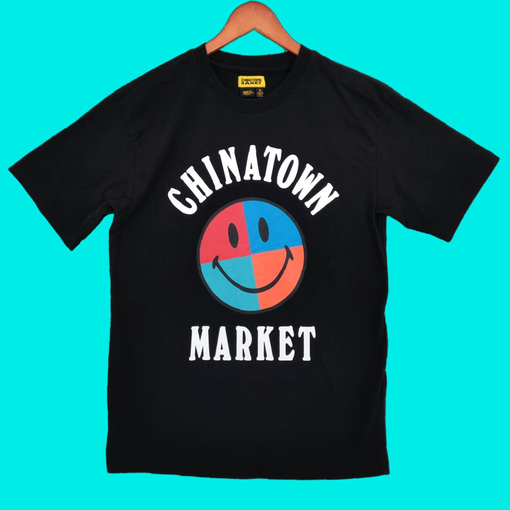 Vintage Chinatown Market X Smiley Shirt Mens Medium Black UO Exclusive Quarters Size US M / EU 48-50 / 2 - 1 Thumbnail