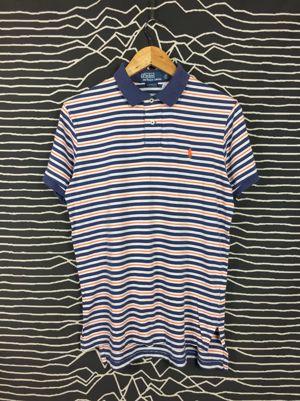 Polo Ralph Lauren × Vintage Vtg Polo Ralph Lauren Small Pony Custom Fit Striped Polo Tee Size US M / EU 48-50 / 2 - 2 Thumbnail