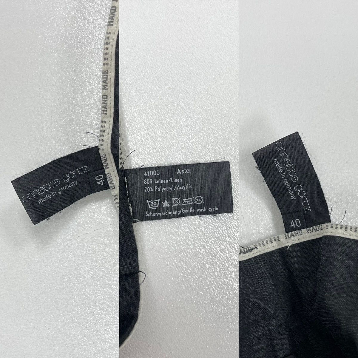 Annette Gortz Annette Gortz Hand Made Linen Jacket Black Women’s Rare Size S / US 4 / IT 40 - 10 Thumbnail
