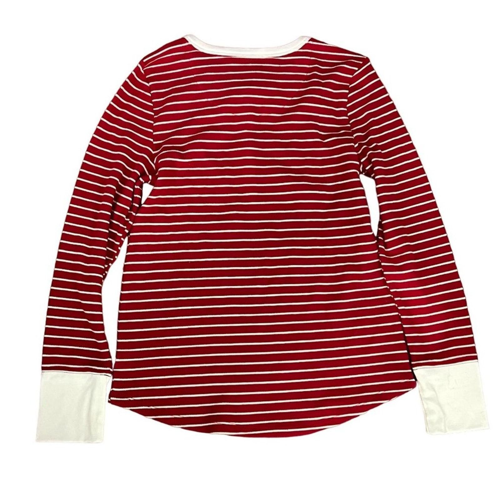 American Eagle Outfitters American Eagle Red White Stripe 2 Piece Thermal Pajama Set L Size ONE SIZE - 7 Thumbnail