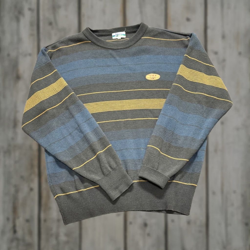 The Unbranded Brand VTG Yonex Sweater Mens XS Winning Touch Striped Cotton Pullover Multicolor Pullover Mens XS VTG Yonex Sweater Size US XS / EU 42 / 0 - 1 Thumbnail