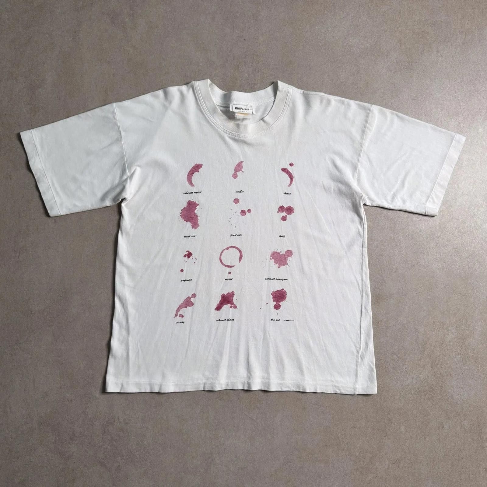 Designer Vintage KNIP Design Wine Stain T shirt - XS Size US XS / EU 42 / 0 - 1 Thumbnail