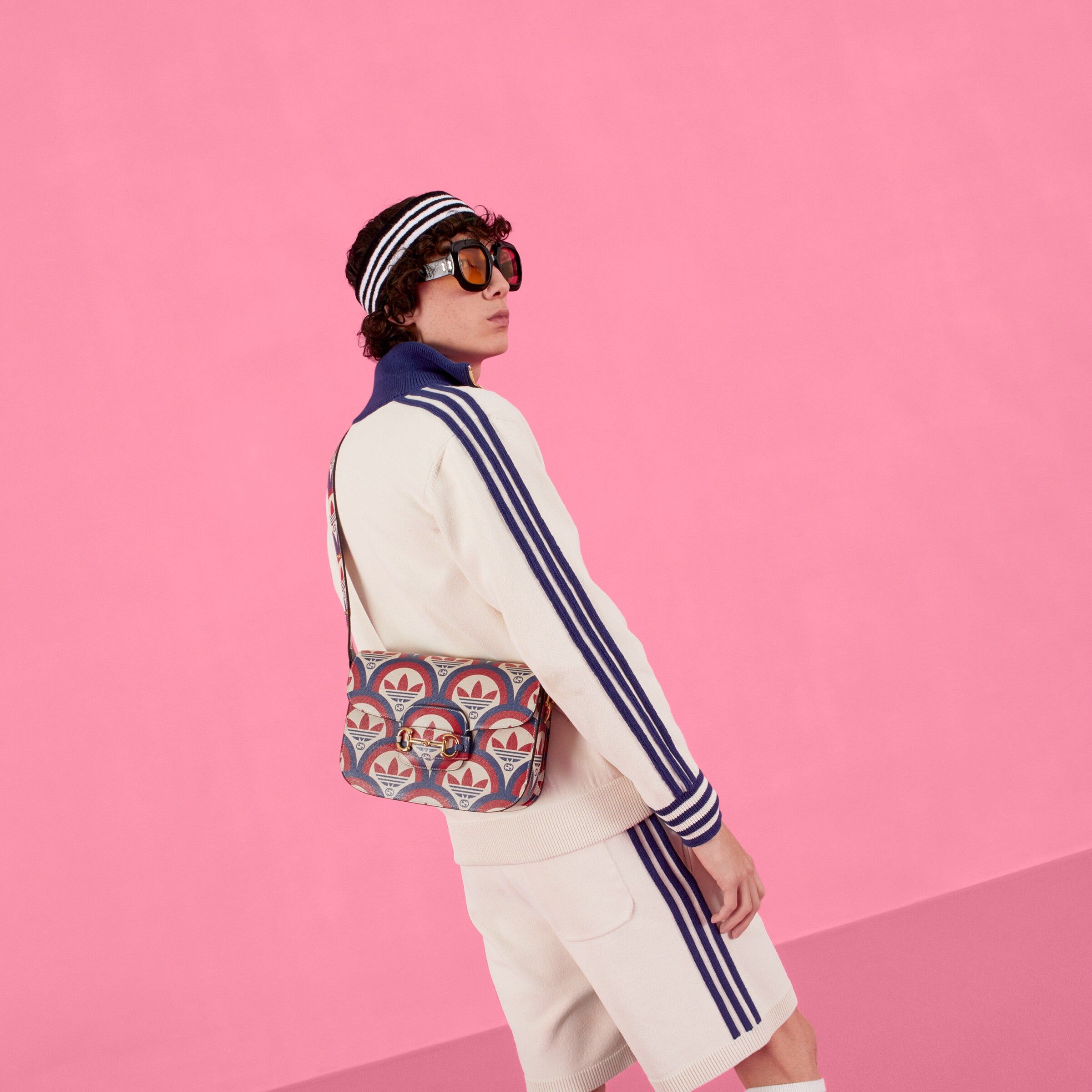 Gucci adidas Gucci Horsebit 1955 Shoulder Bag Blue Red Leather Size ONE SIZE - 5 Thumbnail