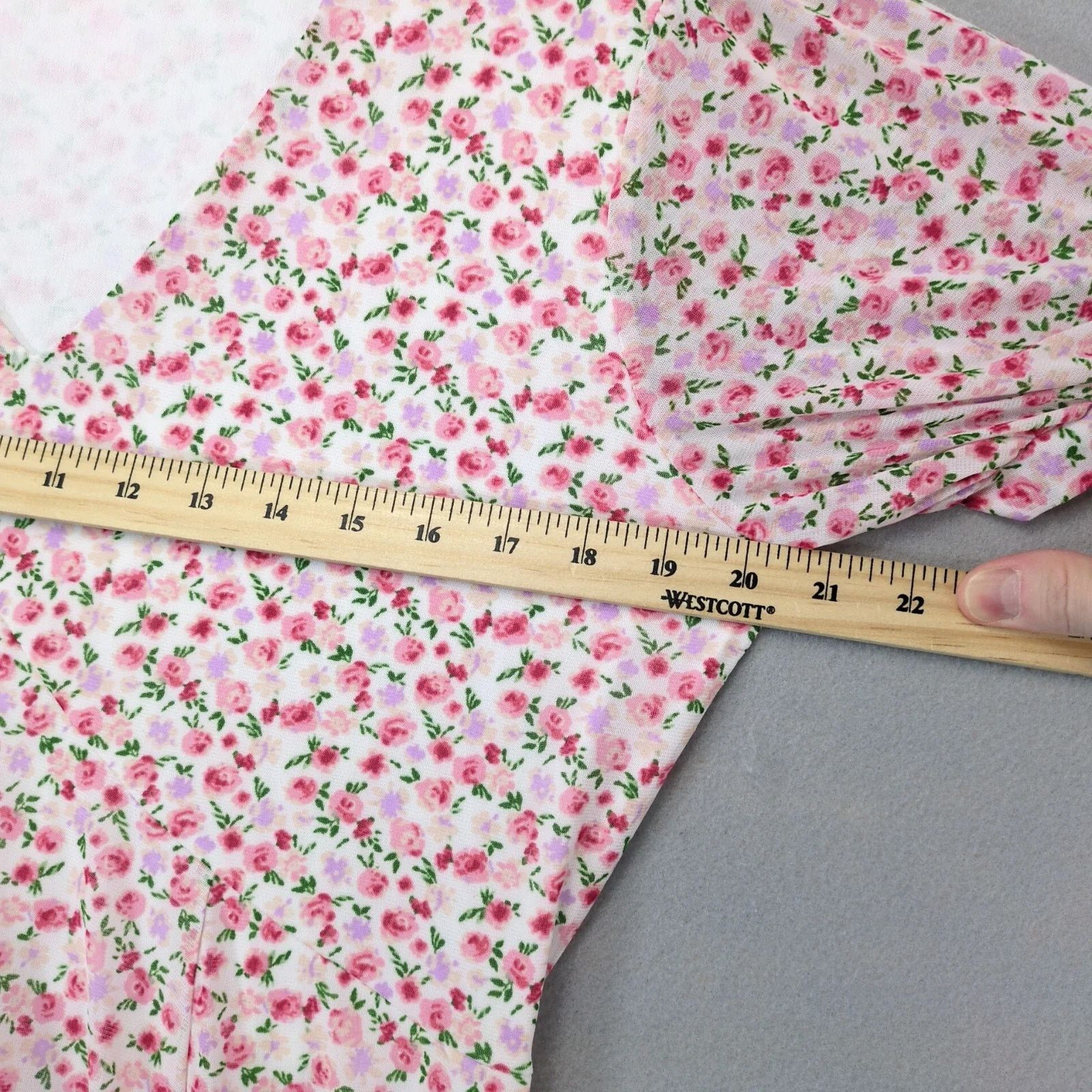 Other Siren Lily White Pink Floral Babydoll Dress Sz L Knee-Length Size L / US 10 / IT 46 - 9 Thumbnail