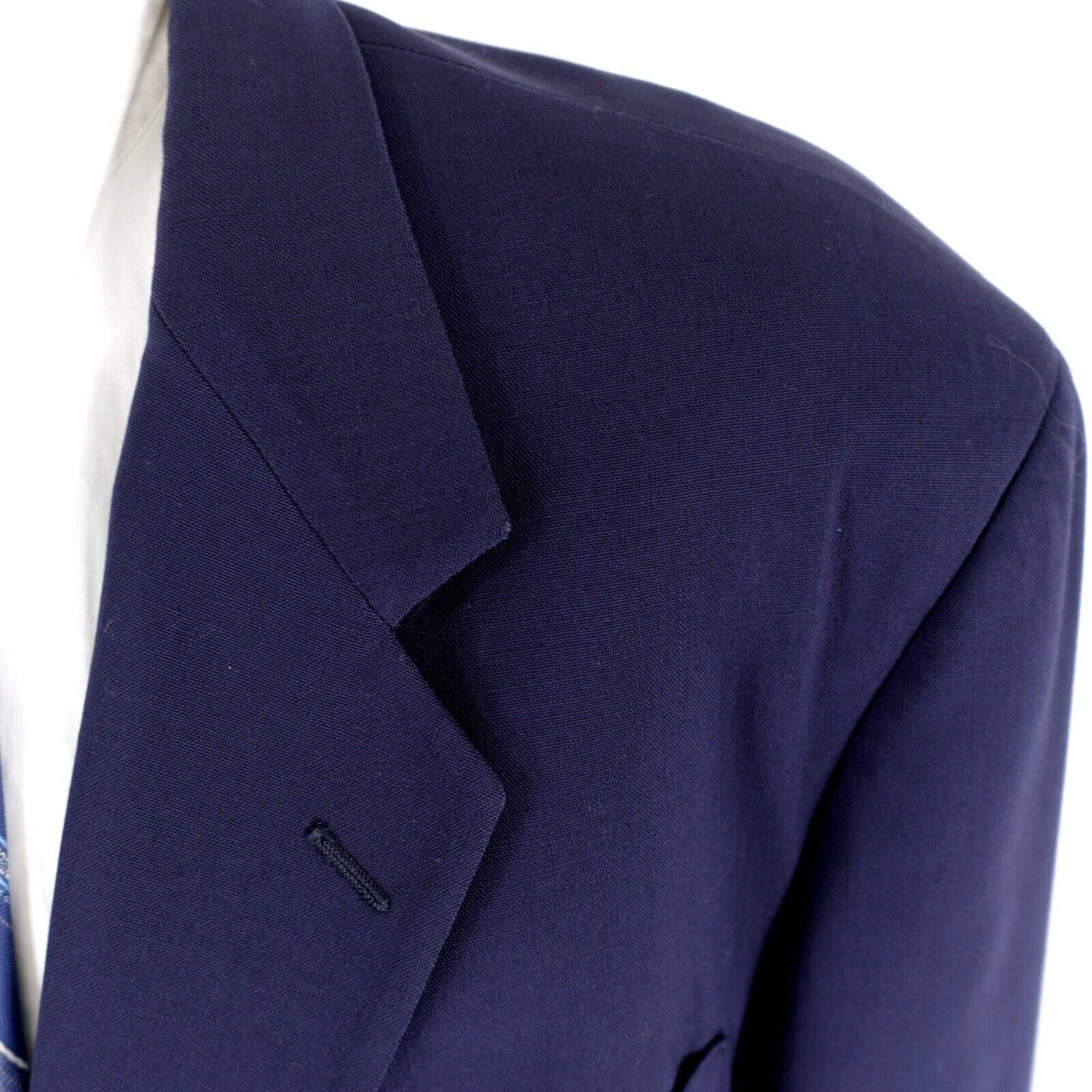 Stafford Stafford Worsted Wool 2 Gold Button Blazer 44R Vintage Tailo Size 44R - 4 Thumbnail