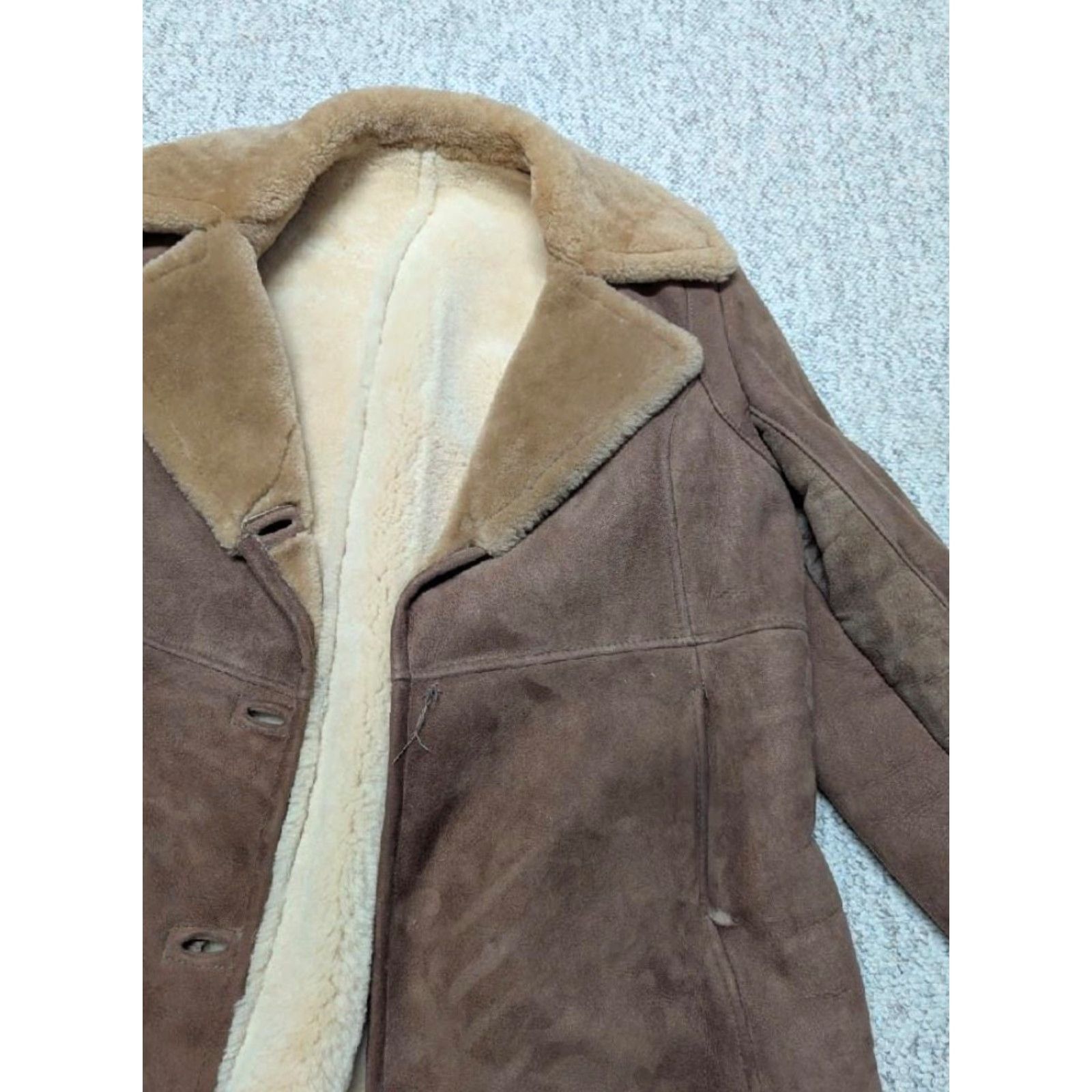 Vintage VINTAGE White Eagle Furs Coat Western Shirt Mens XL Brown Leather Shearling Sheepskin Cowboy 46 Size US XL / EU 56 / 4 - 7 Thumbnail