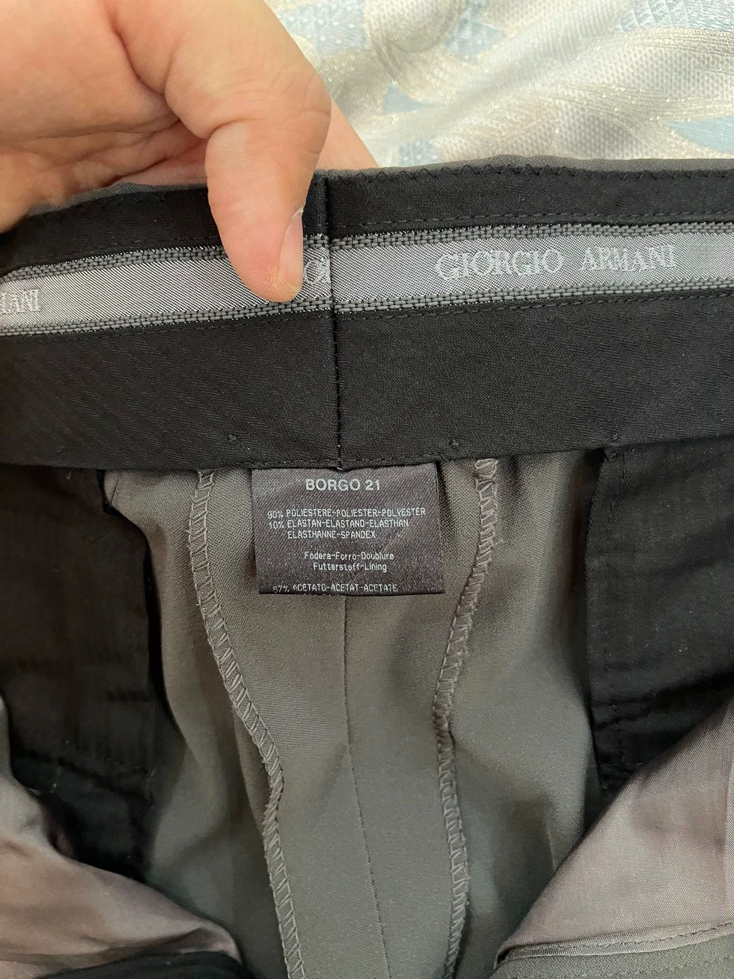 Giorgio Armani GA Wool Black Straight Wide-Leg Pants 48, 2W/1W Size US 32 / EU 48 - 6 Thumbnail