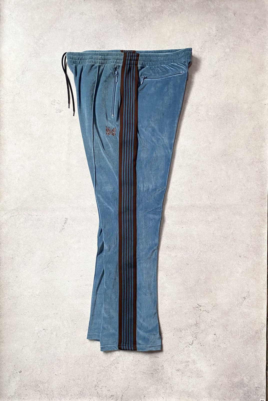 Needles NEEDLES NARROW LOGO, EMBROIDERED, BLEND VELOUR TRACK PANTS Size US 35 - 2 Thumbnail