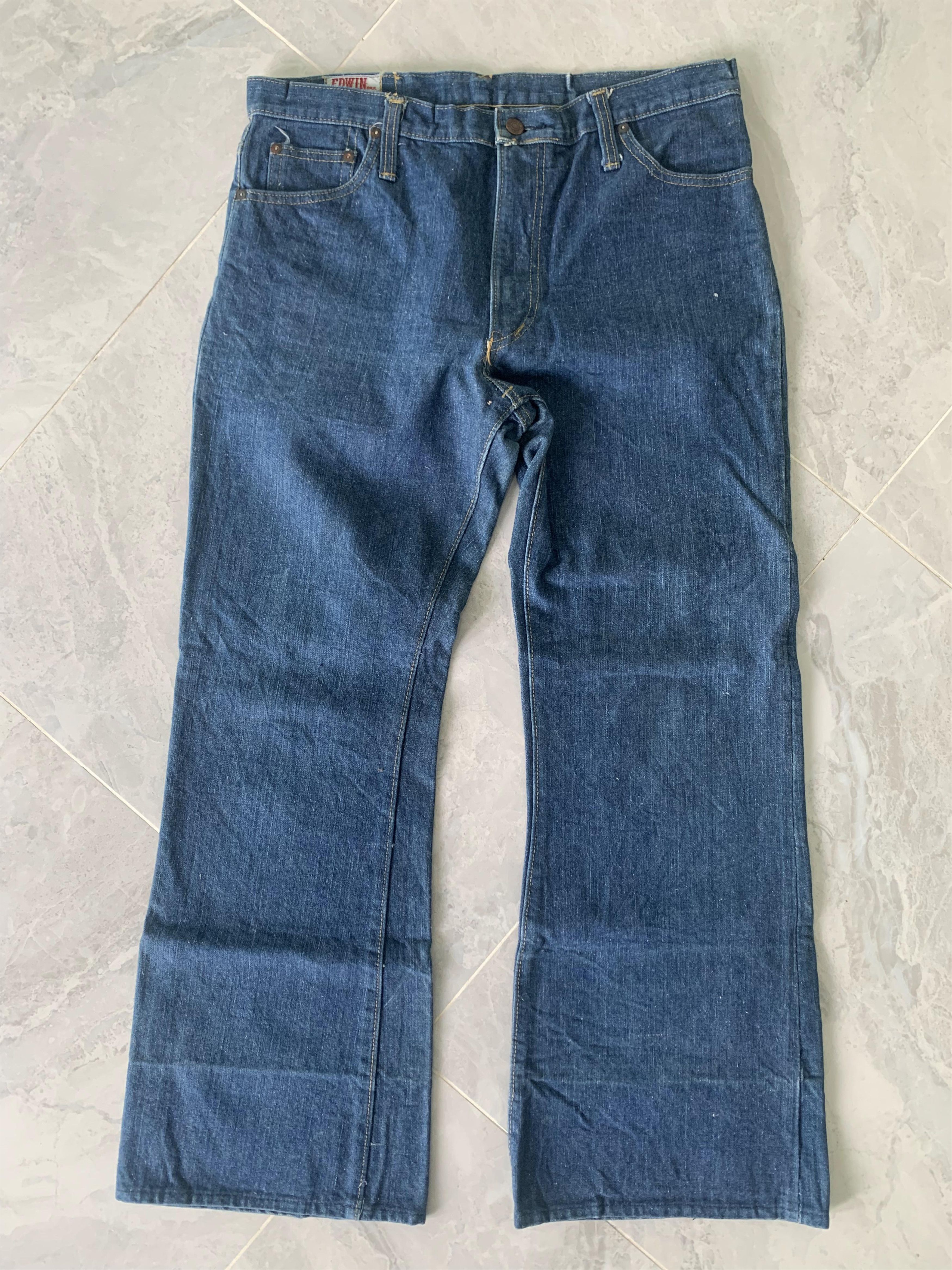 Edwin × Toyo Enterprises × Vintage Vintage 80s Edwin 4007 Flare jeans Size US 34 / EU 50 - 1 Thumbnail