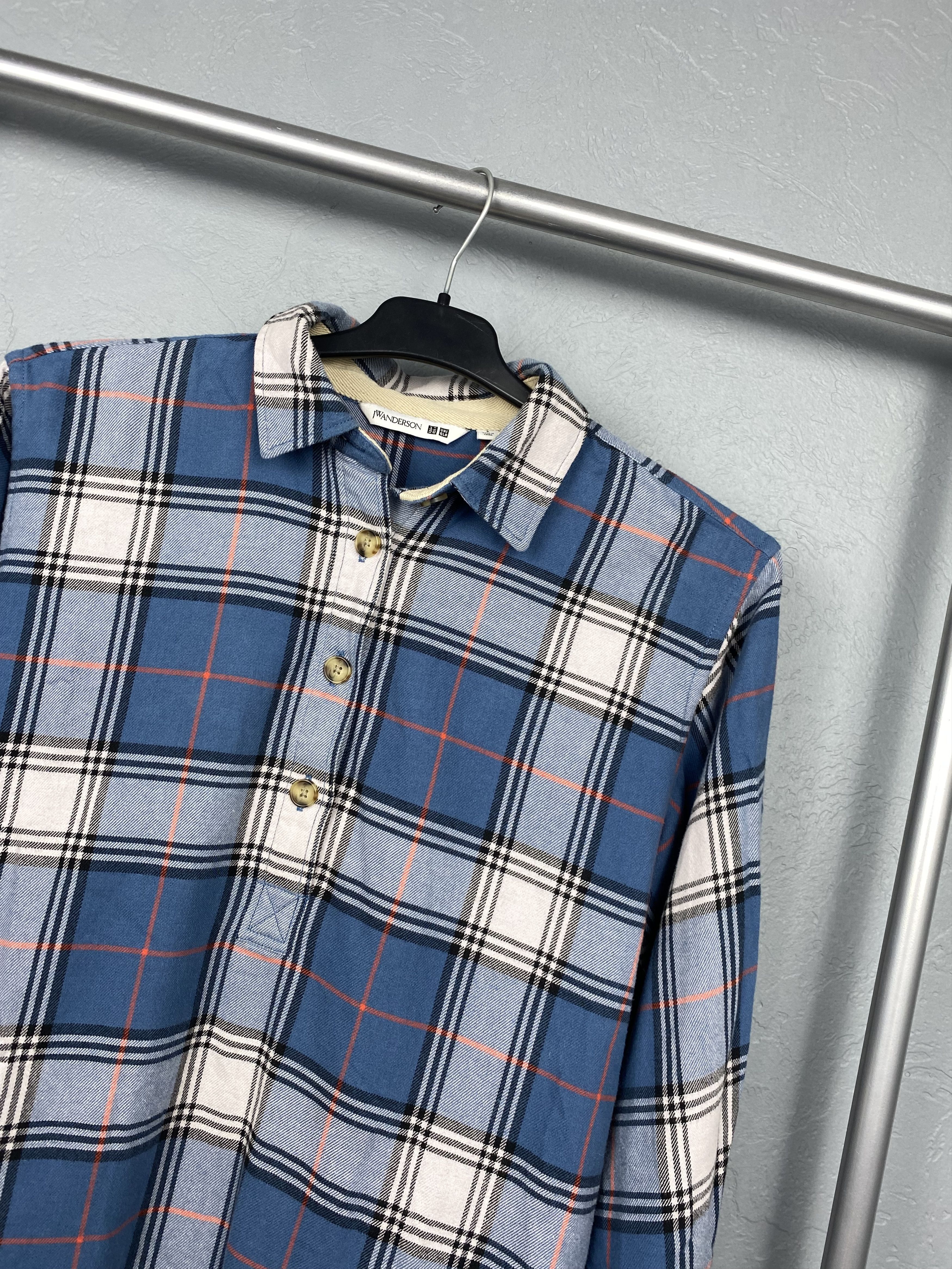 Flannel × JW Anderson × Uniqlo Uniqlo J.W.Anderson Womens Plaid Flannel Shirt Y2K Size M / US 6-8 / IT 42-44 - 2 Thumbnail