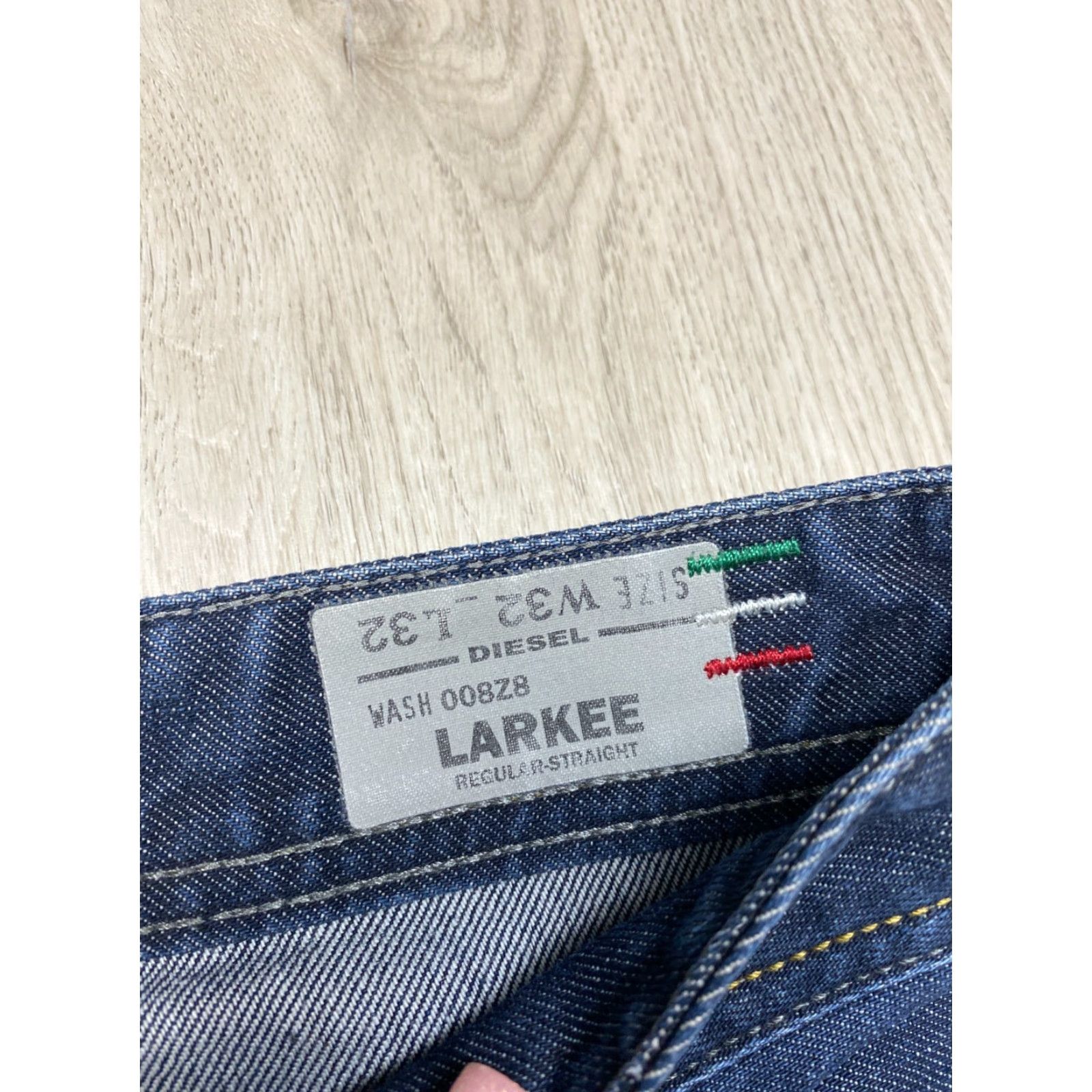 Diesel Diesel Larkee Jeans Mens Denim Pants 32 Blue Cotton Cotton Denim Regular Straight Pockets Jeans Inseam 32 Italy USA 90s Size US 32 / EU 48 - 4 Thumbnail