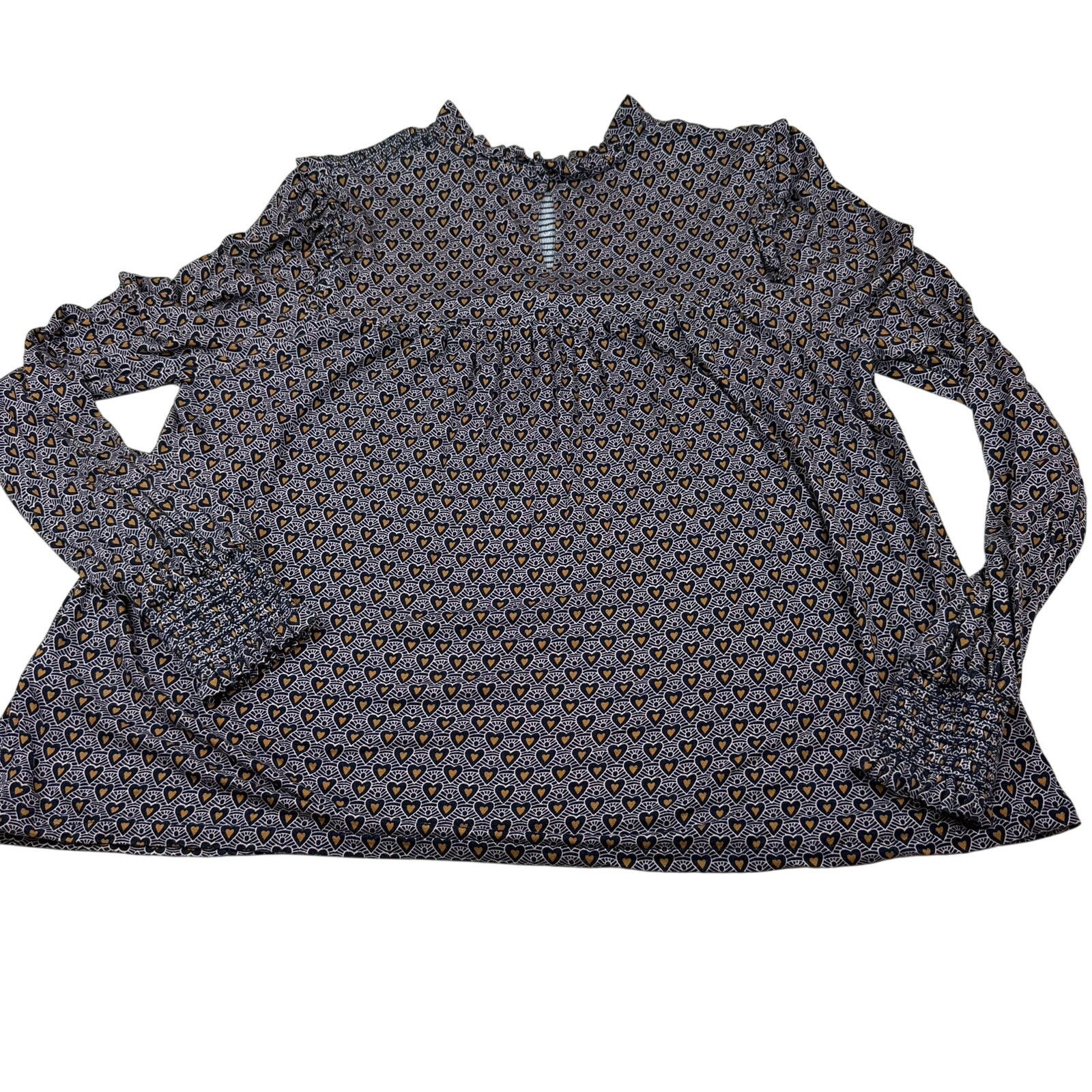 Boden Boden Smocked Heart Print Blouse US 10 UK 14 Size L / US 10 / IT 46 - 2 Thumbnail