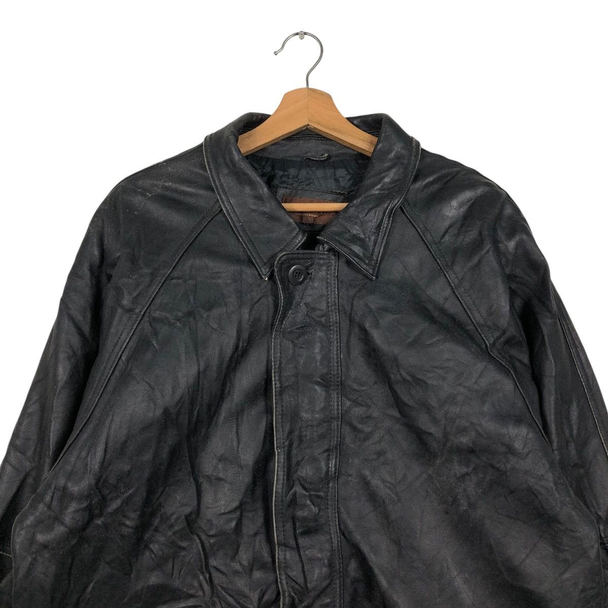 Japanese Brand 🔥VINTAGE LEATHER JACKET MULTI POCKET ROCHI ISSEY MIYAKE Size US L / EU 52-54 / 3 - 5 Thumbnail