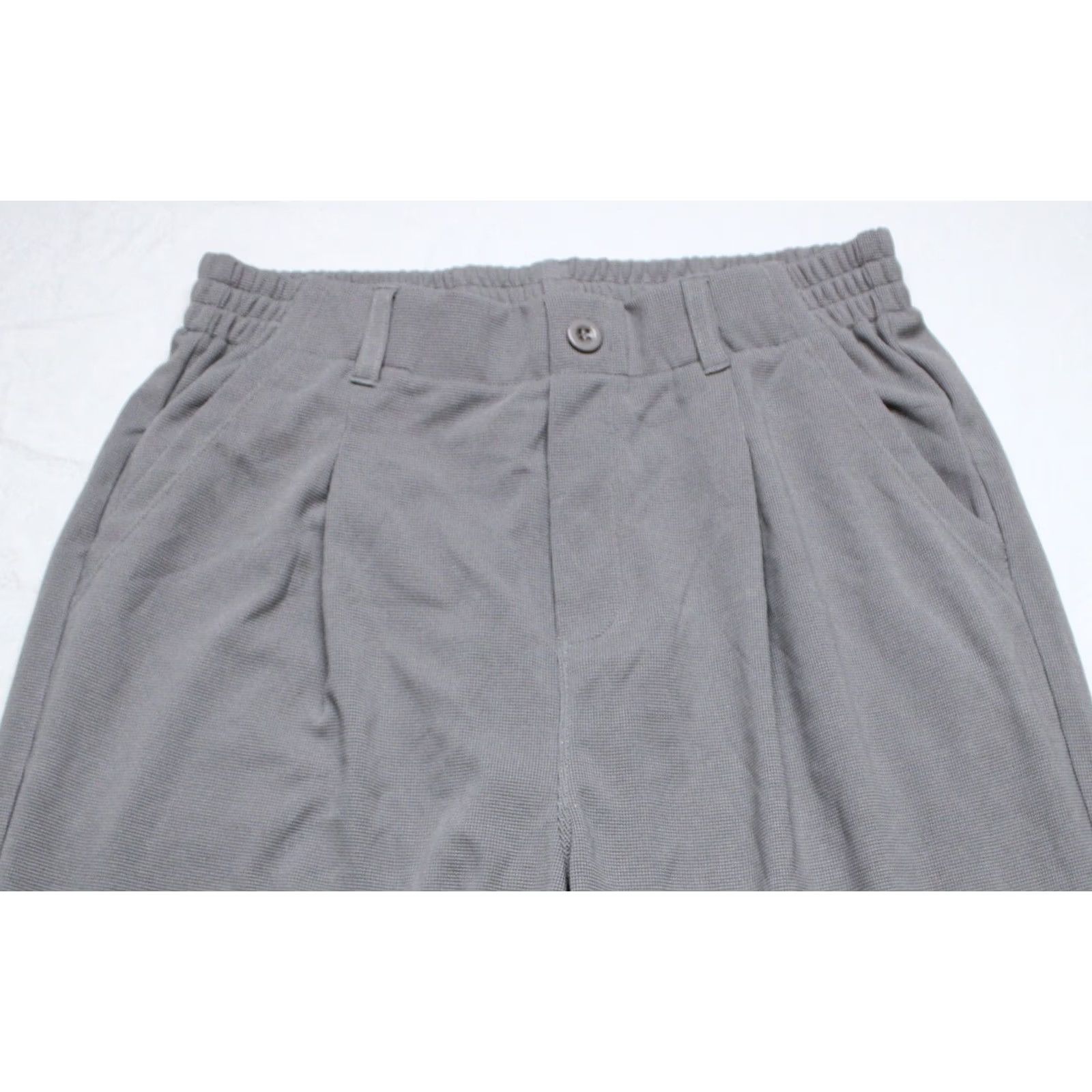 ASH Ewedoos Women's Pull On Waffle Texture Wide Leg Pants AP2 Mink Ash Medium NWT Japan? Size 32" / US 10 / IT 46 - 2 Thumbnail